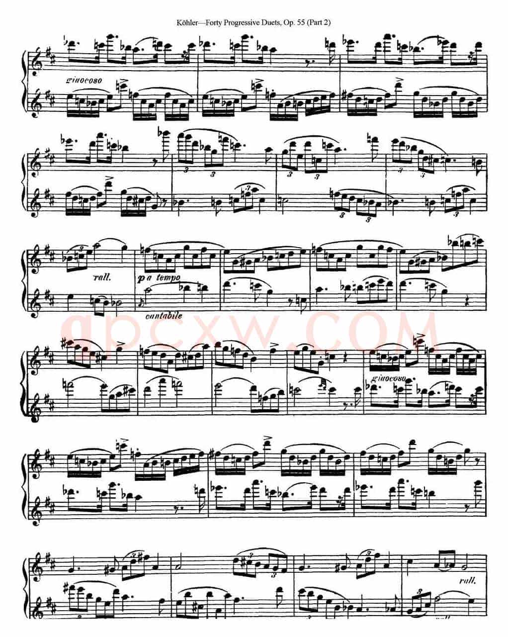 柯勒40首长笛提高练习曲OP.55（二重奏）（NO.13）