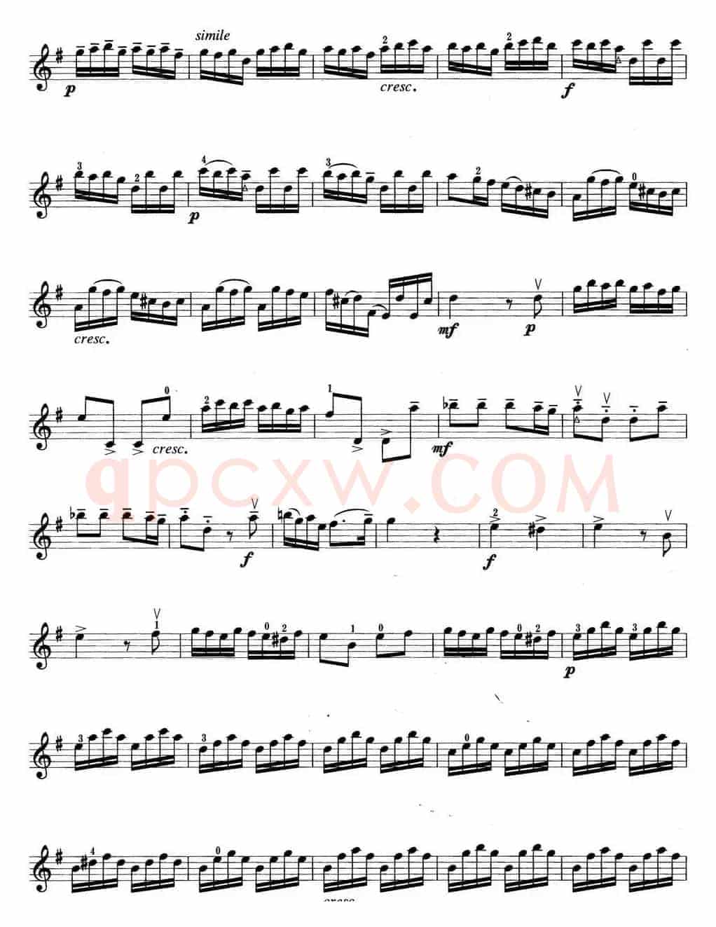 小提琴考级第四级：外国乐曲（5首）