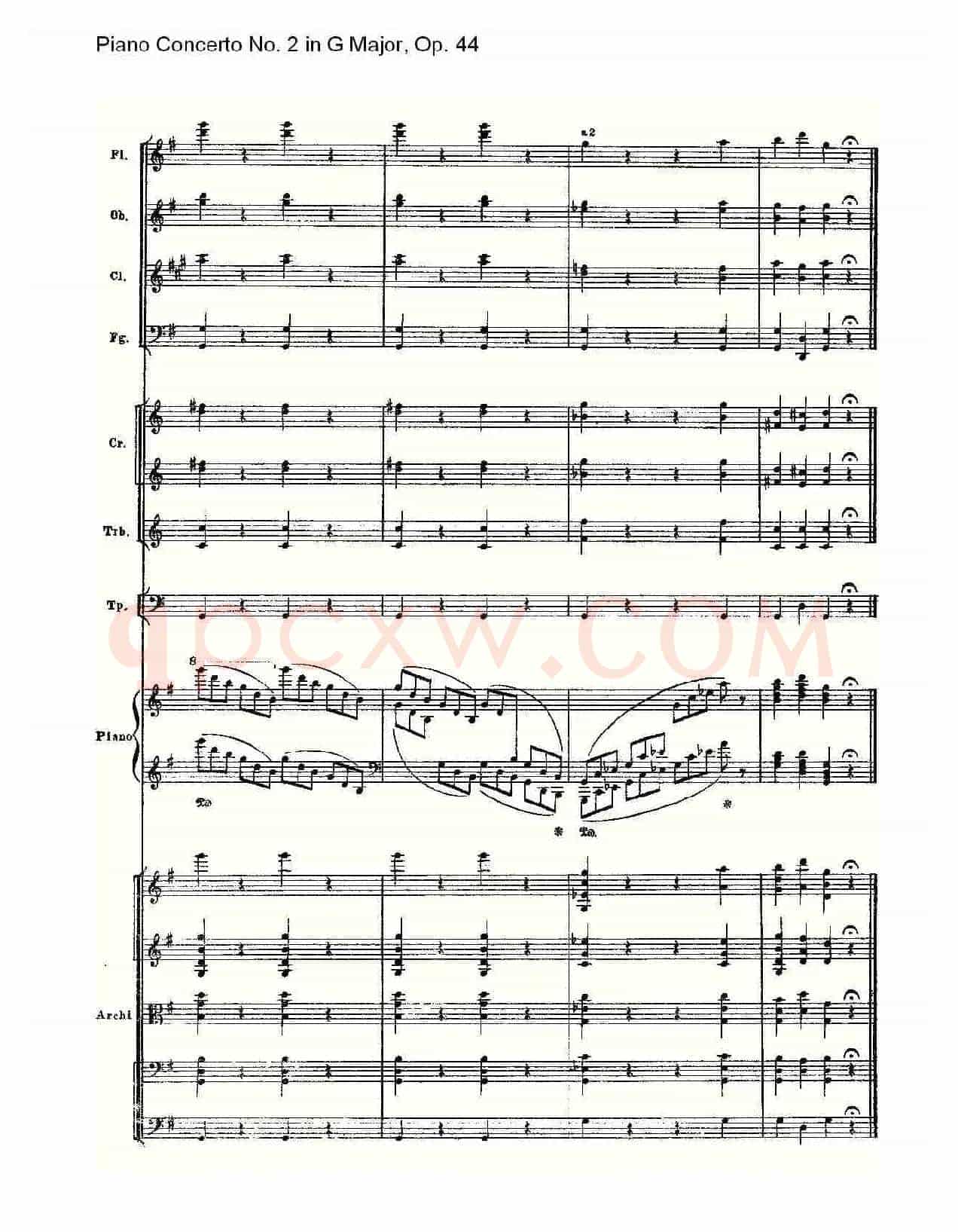 G大调第二钢琴协奏曲, Op.44第一乐章(三)