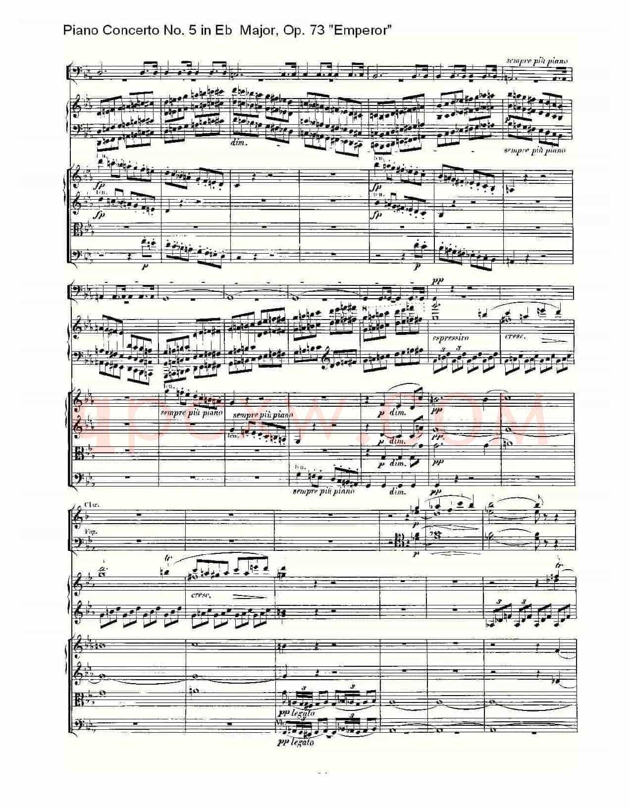 Eb大调钢琴第五协奏曲 Op.73“皇帝” 第一乐章（一）