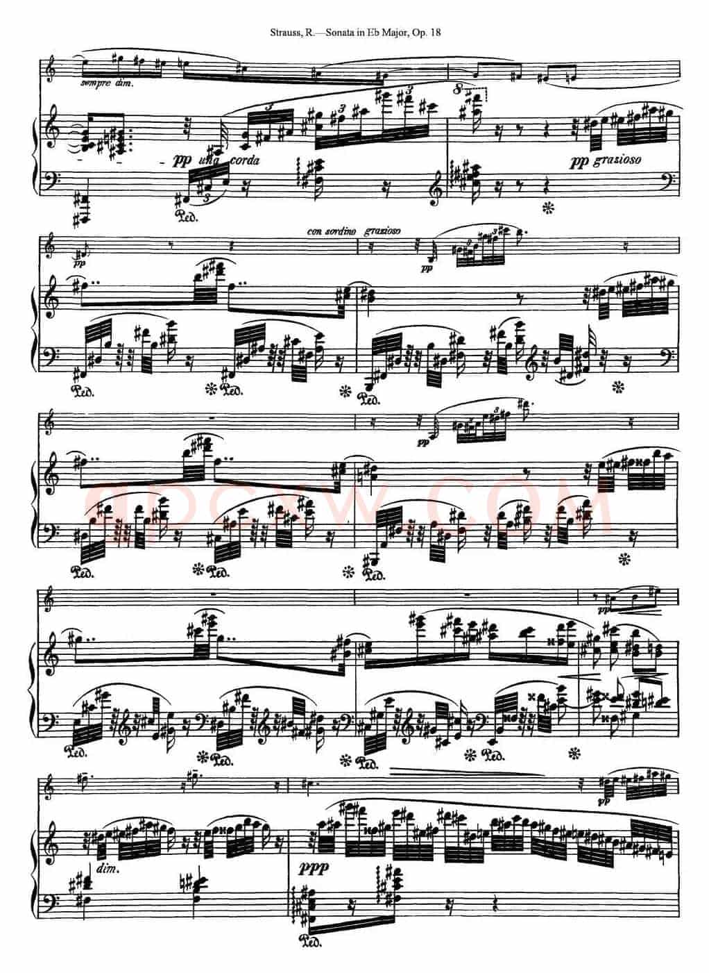 Violin Sonata in Eb Major Op.18（小提琴+钢琴伴奏）