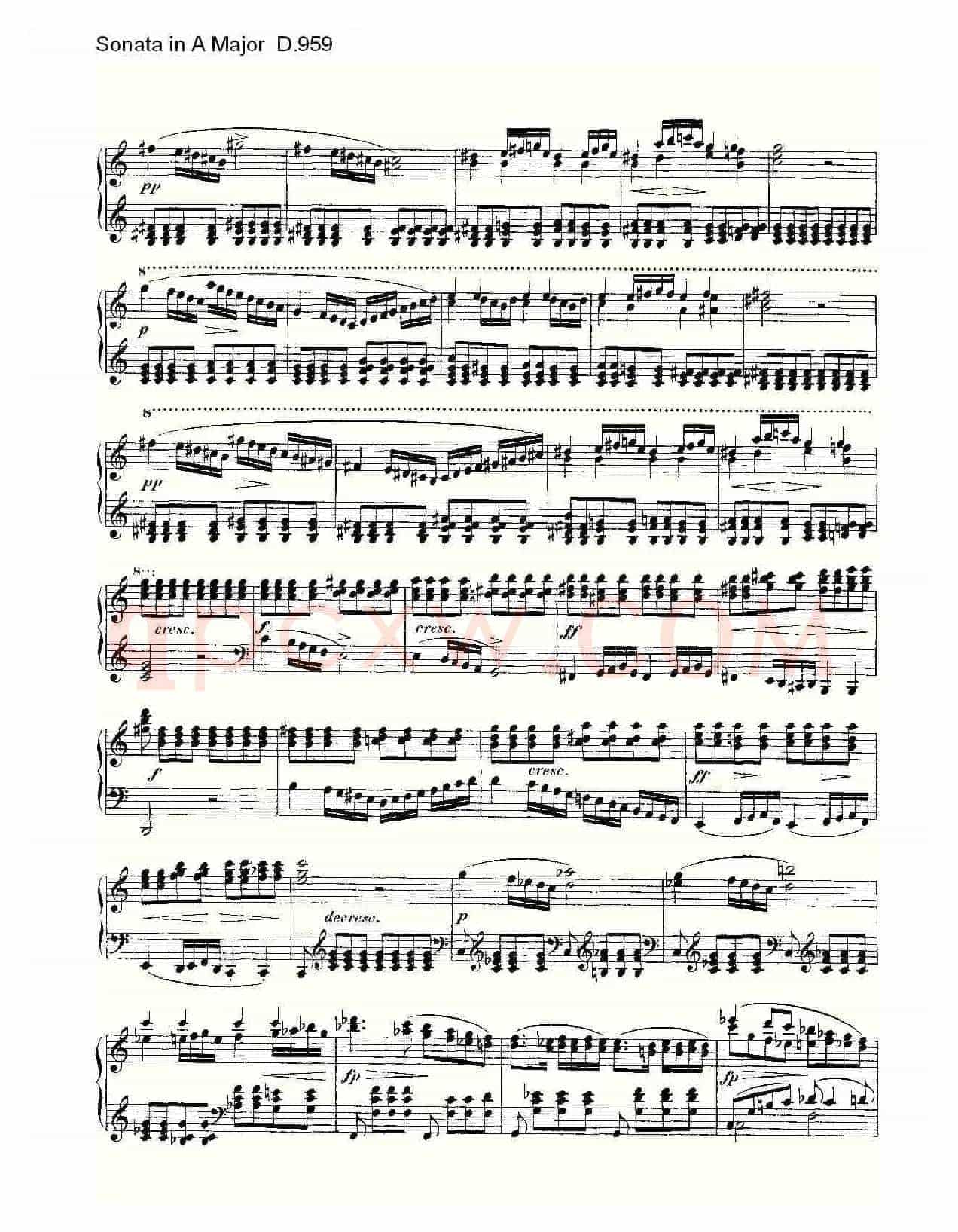 Sonata in A Major D.959（A大调奏鸣曲 D.959）