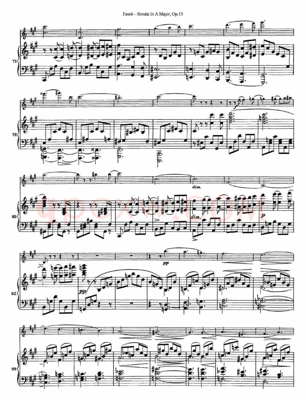 Violin Sonata No.1 Op.13（小提琴+钢琴伴奏）