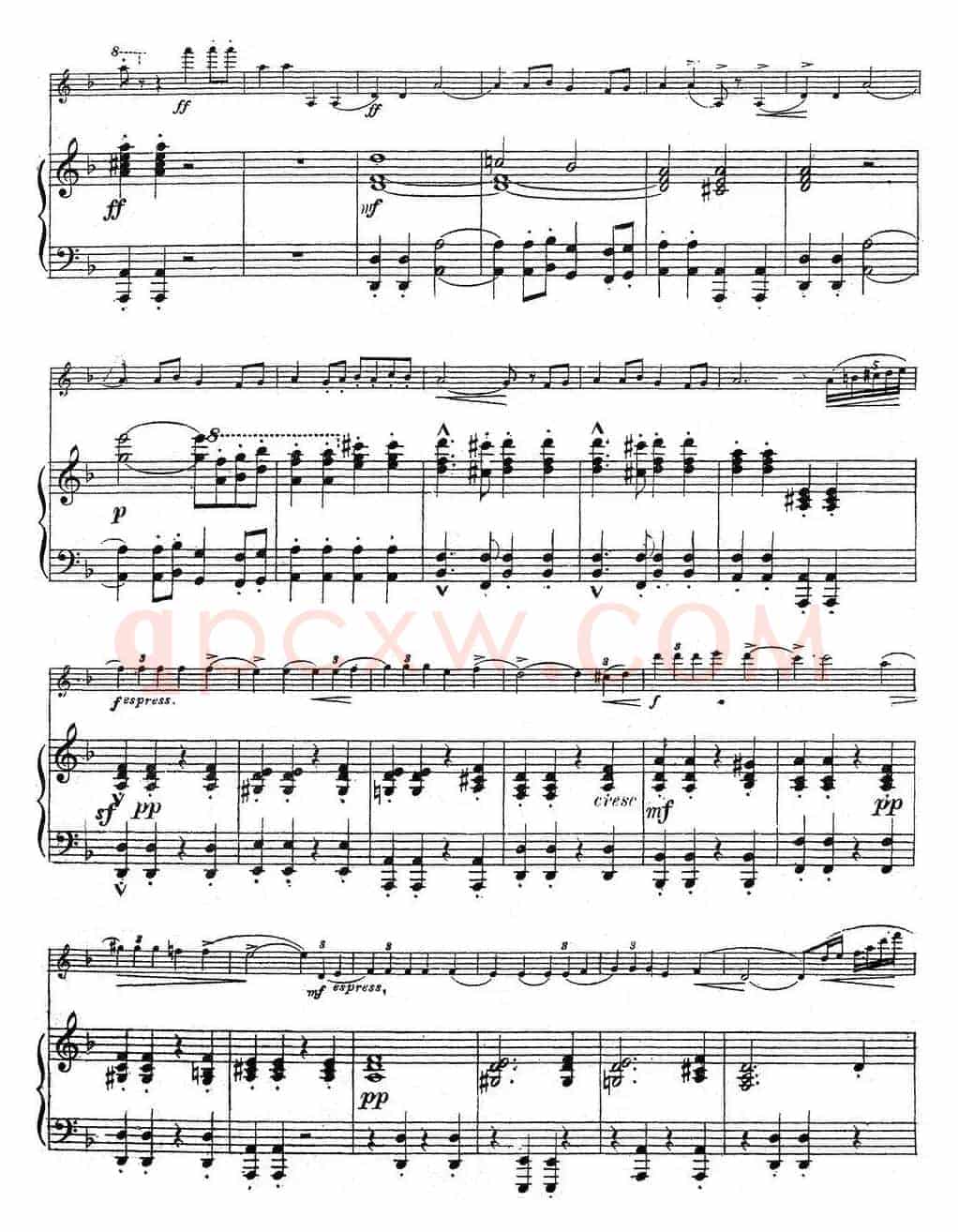 Symphonie Espagnole Op.21，No.1（西班牙交响曲）（小提琴+钢琴伴奏）