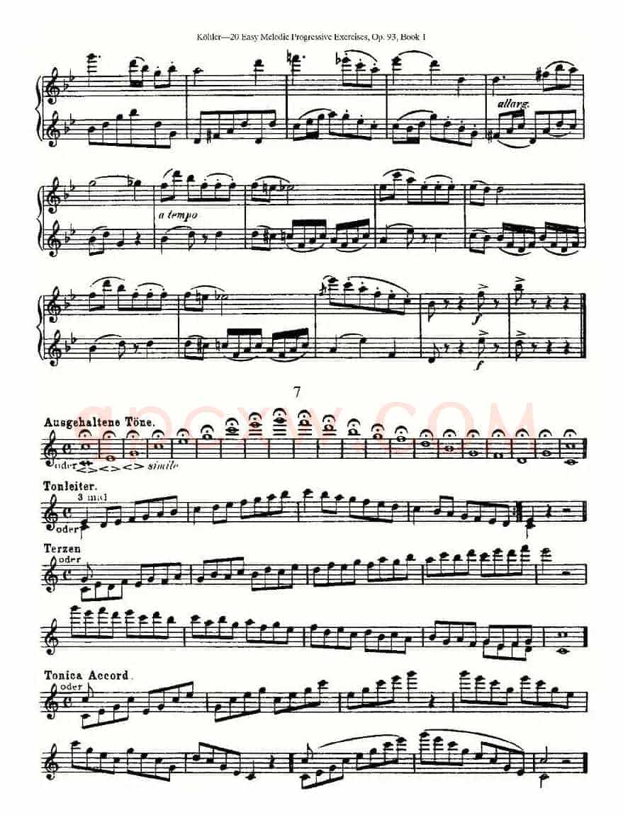 柯勒练习曲作品93号（一）