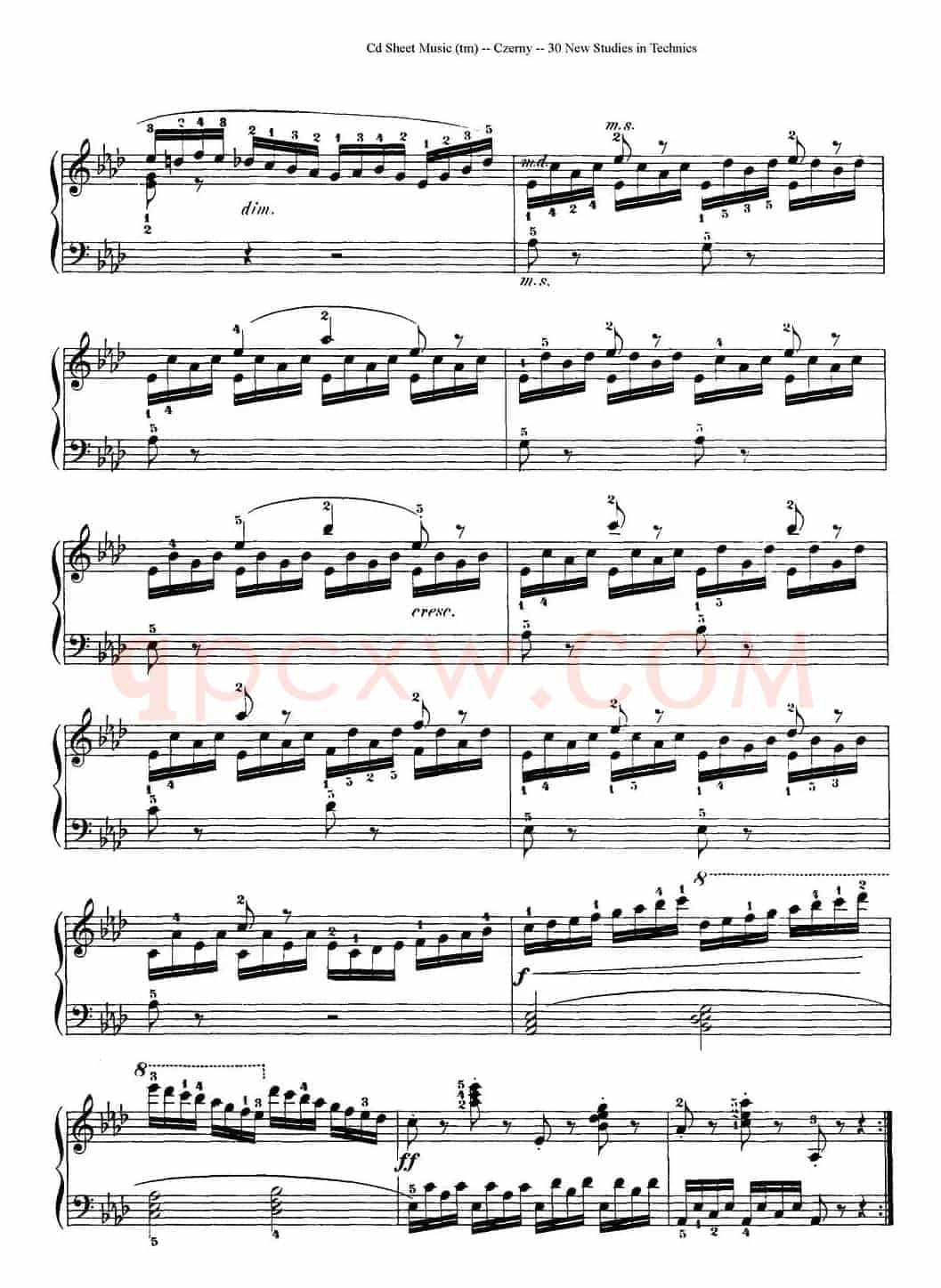Czerny - 30 New Studies - 27（车尔尼Op849 - 30首练习曲）
