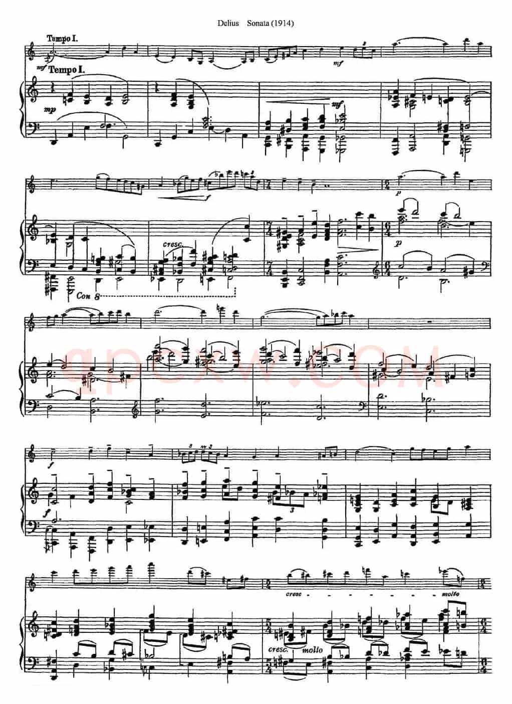 Delius Sonata（小提琴+钢琴伴奏）