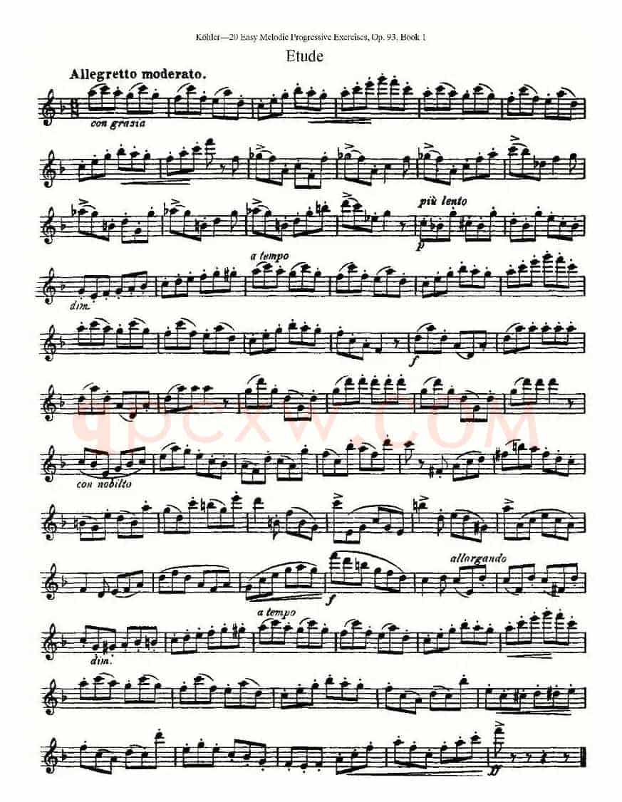 柯勒练习曲作品93号（一）