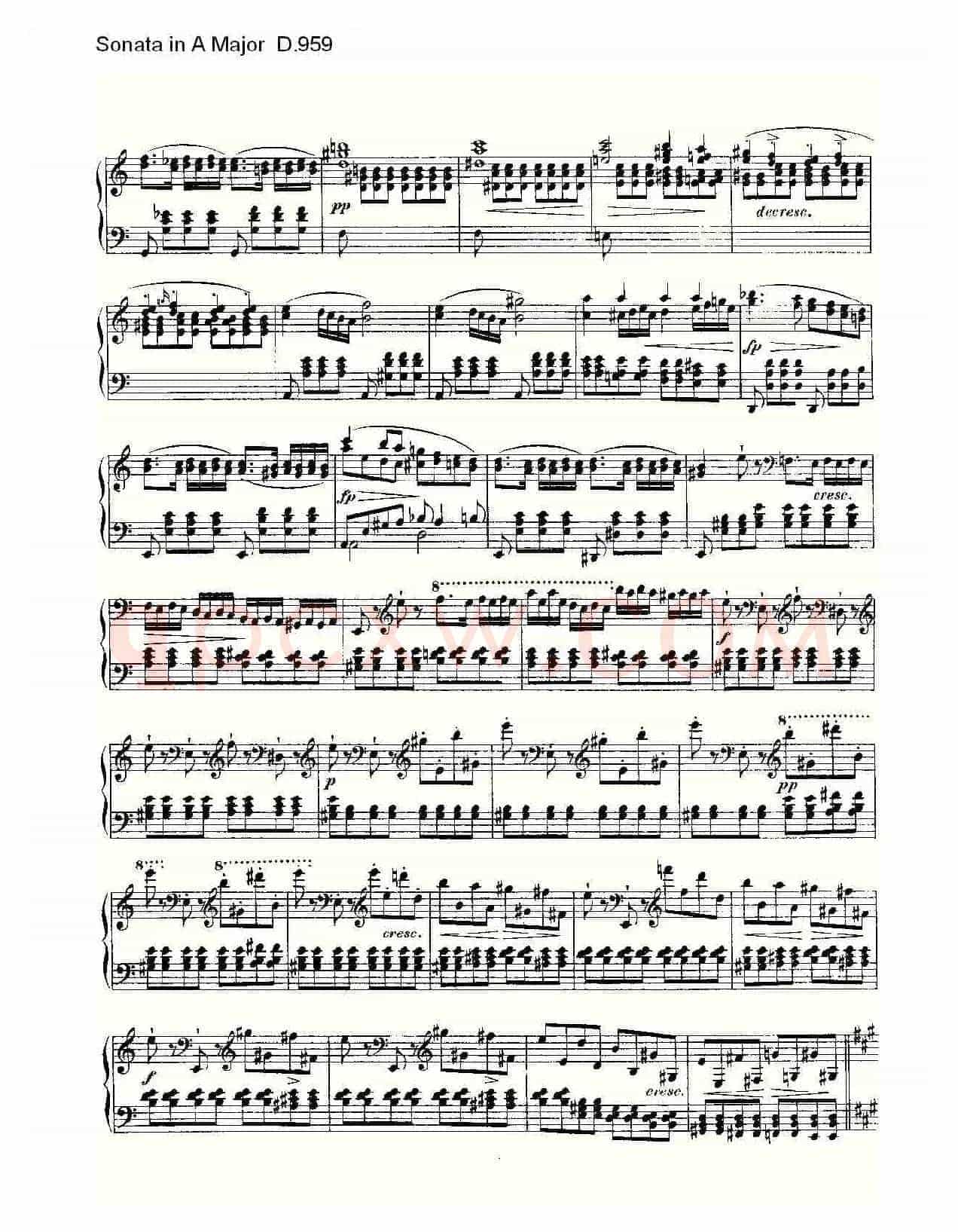Sonata in A Major D.959（A大调奏鸣曲 D.959）