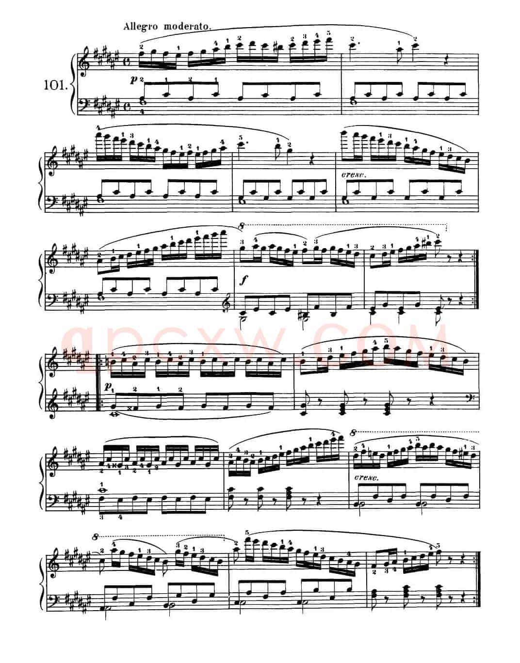 One Hundred and Ten Easy and Progressive Exercises Op.453(车尔尼110首简易练习曲 101——110)