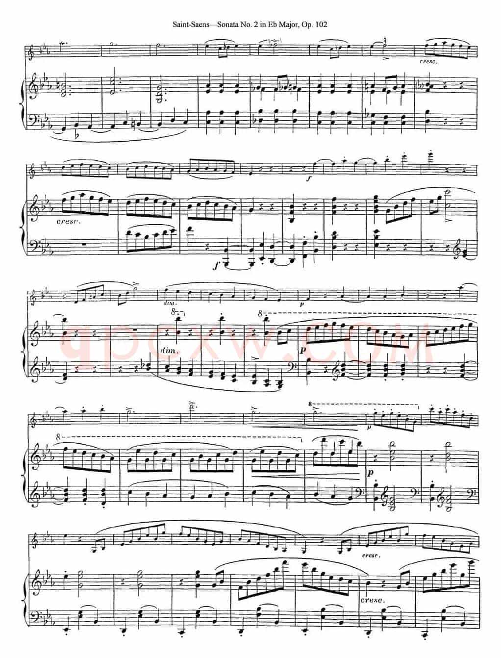 Violin Sonata No.2 in Eb Major Op.102（小提琴+钢琴伴奏）