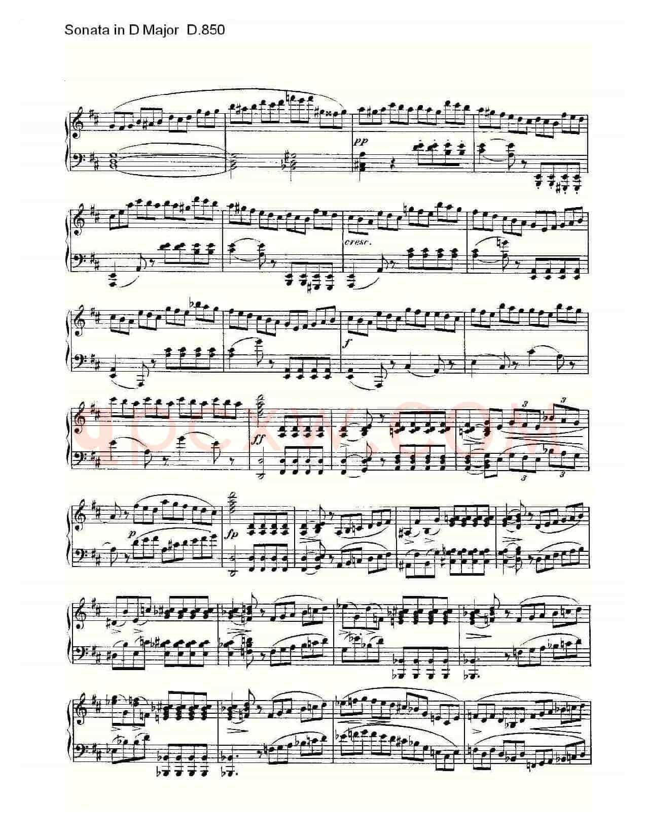 Sonata in D Major D.850（D大调奏鸣曲 D.850）
