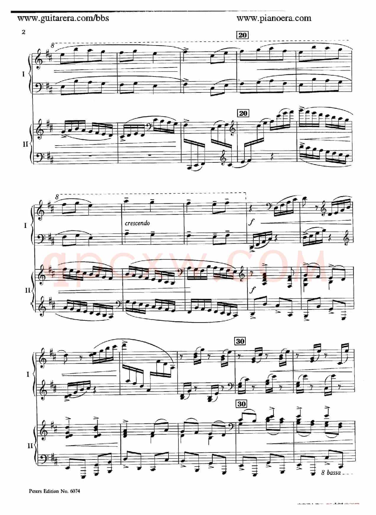 Rondo in D Major Op.87a（D大调回旋曲·双钢琴）