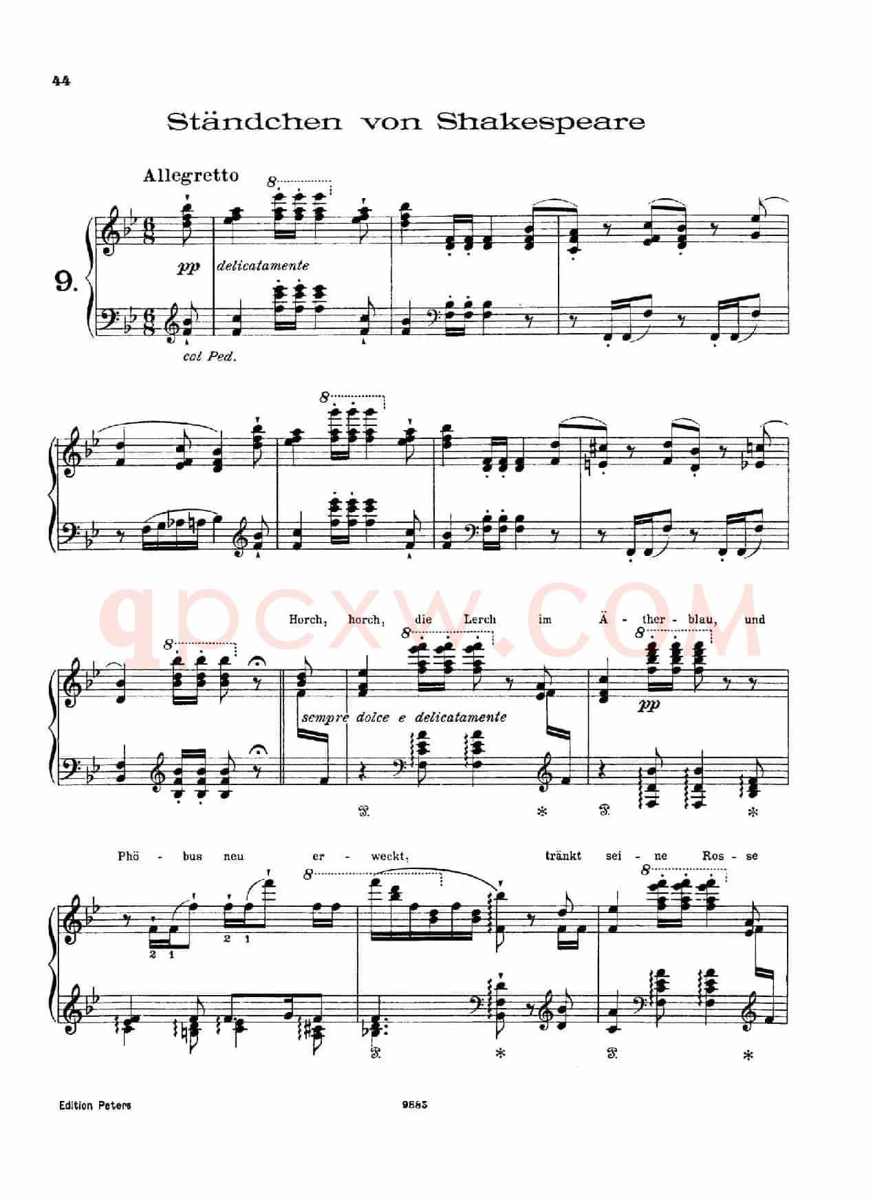 Standchen von Shakespeare (听、听,云雀)