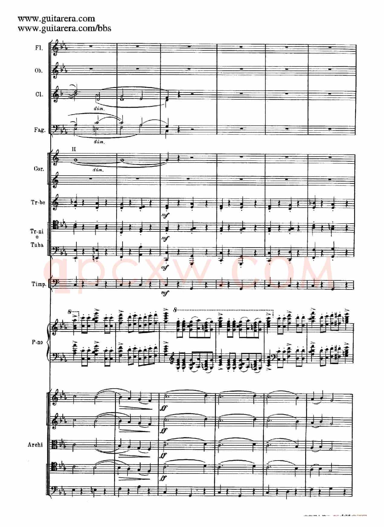 c小调第二钢琴协奏曲 Op.18（第一乐章总谱·P28——36）