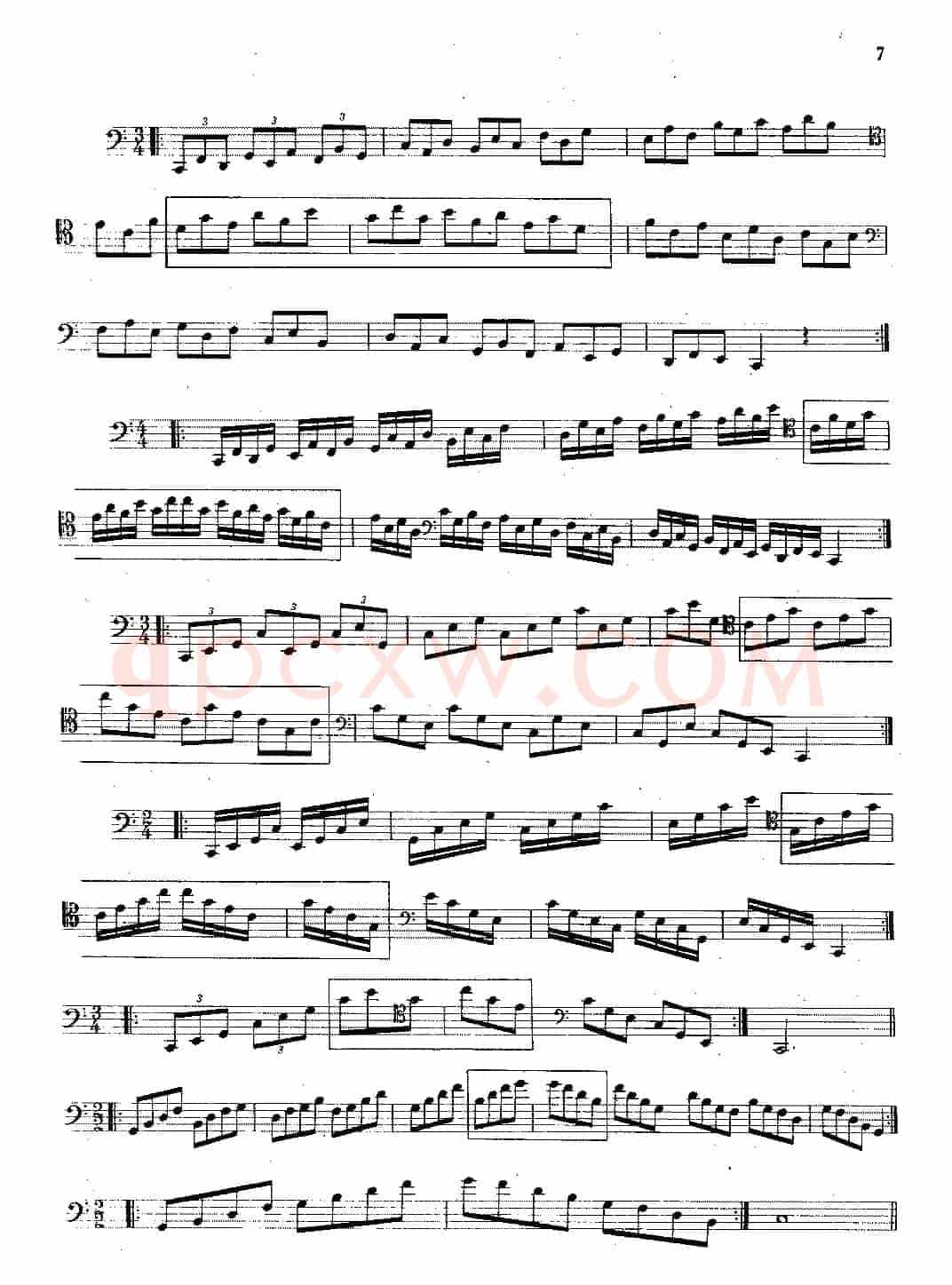 大管高级练习曲 第一部分 每日练习（1—10）
