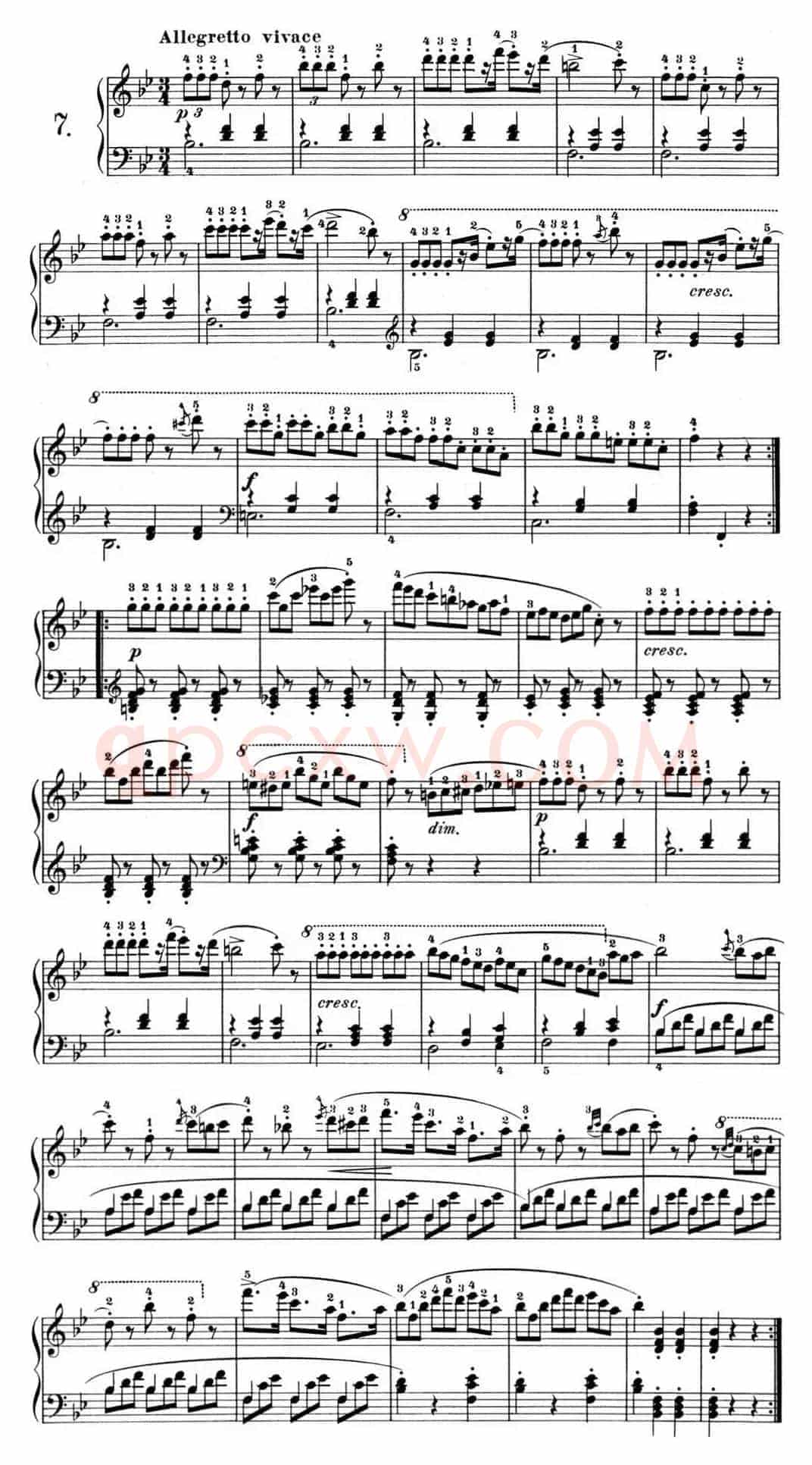 25首车尔尼Op.748练习曲（NO.7）