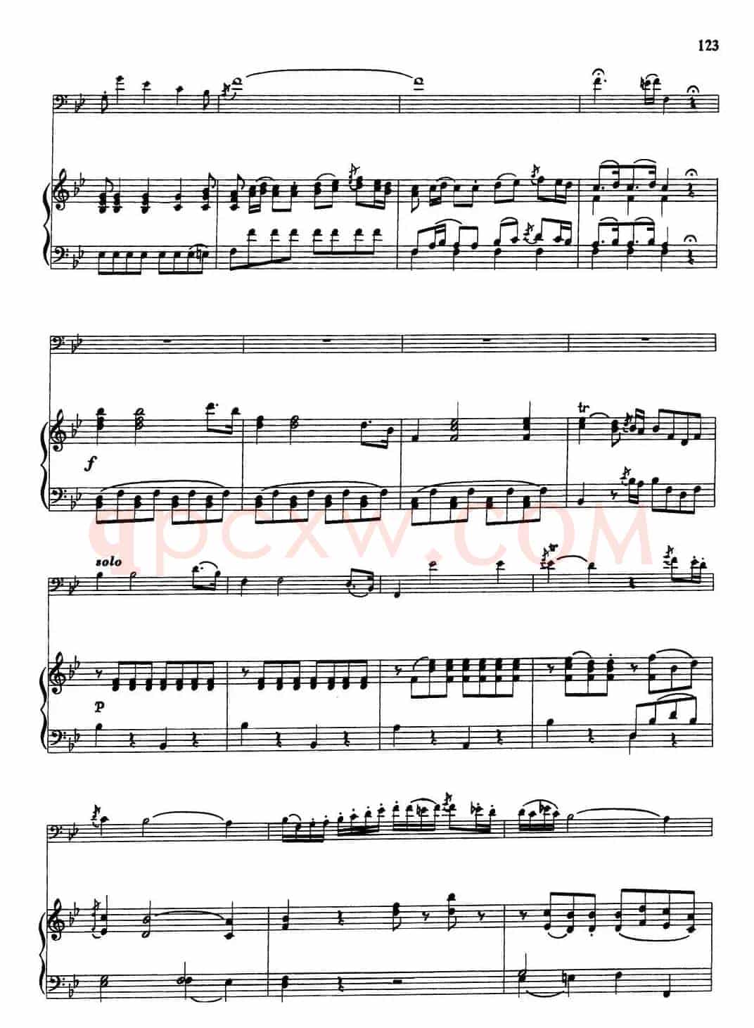 降B大调协奏曲（大管+钢琴伴奏）
