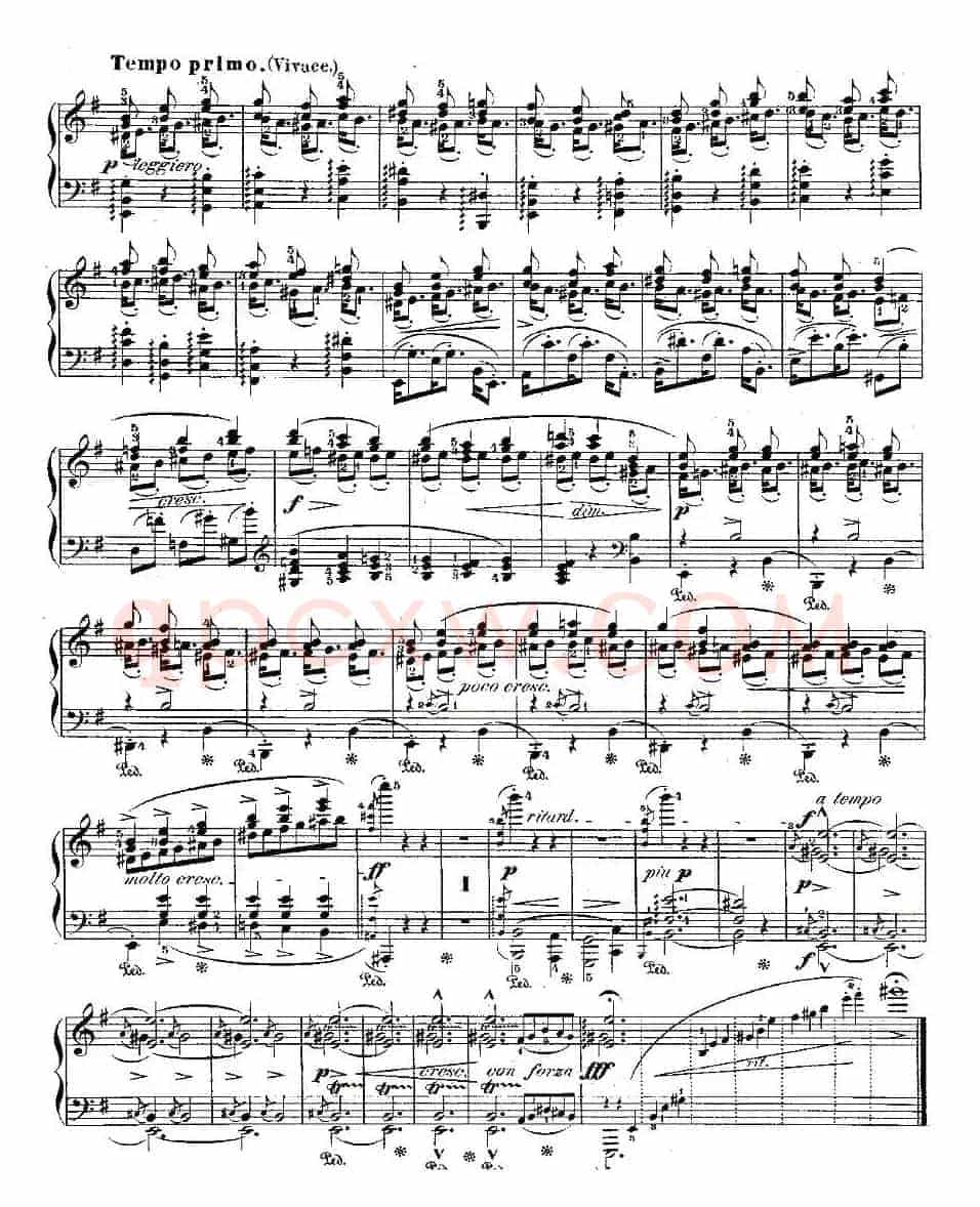 肖邦钢琴练习曲，Op.25之五