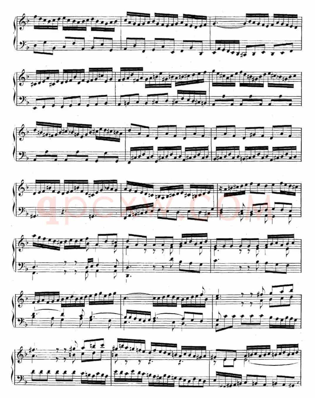 英国组曲No.6 巴赫 d小调 6th Suite BWV 811