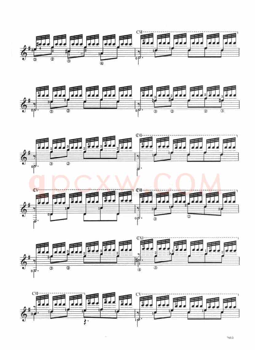 古典吉他考级十级外国乐曲A组（1、梦中的森林）