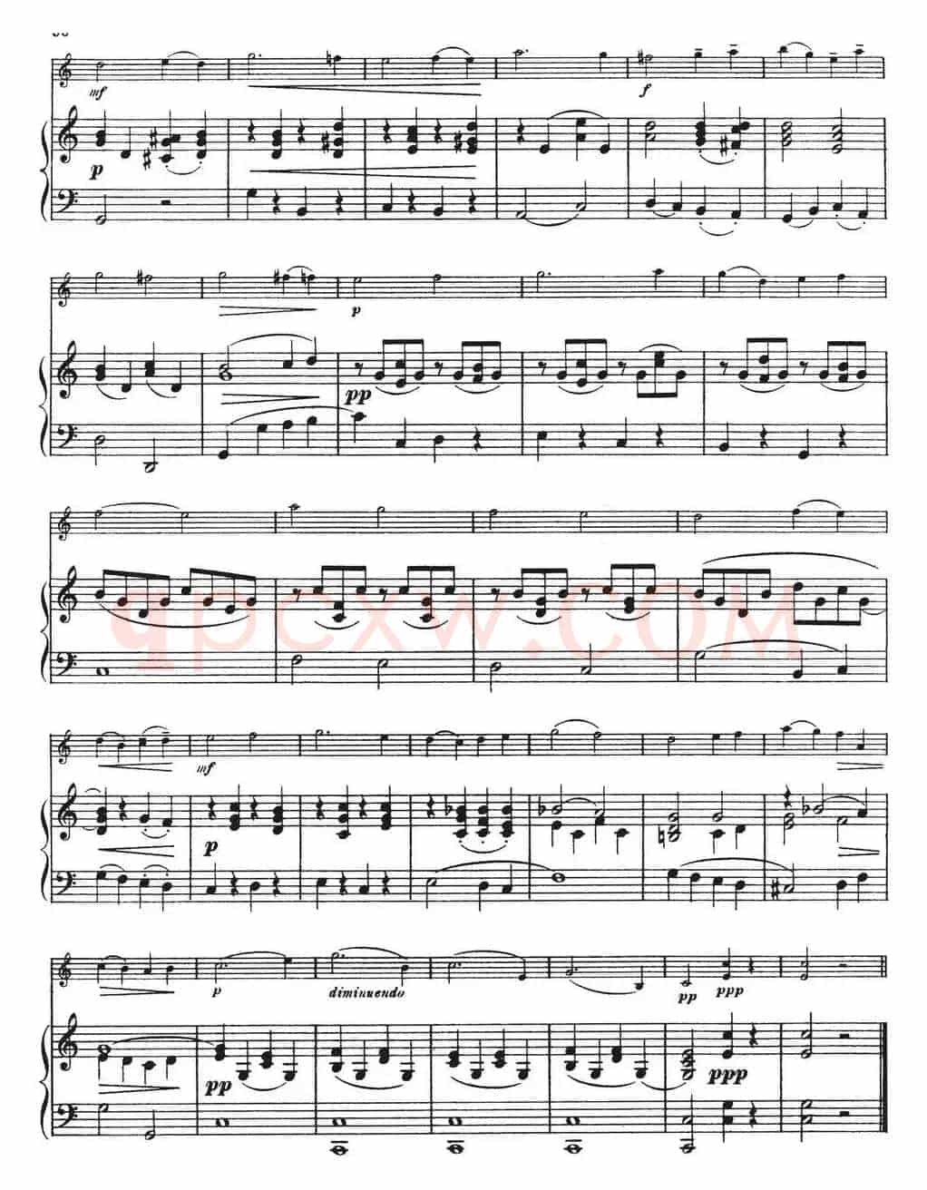 25首小提琴曲合集：Melody.（M. KLASSERT. Op.32，No.1）（小提琴+钢琴伴奏）