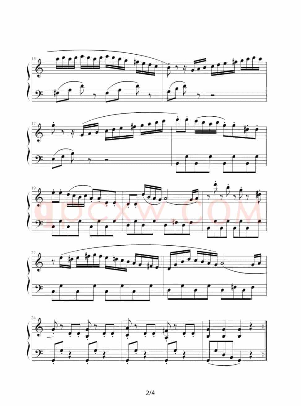 C大调小奏鸣曲第一乐章（克来门蒂作曲版）