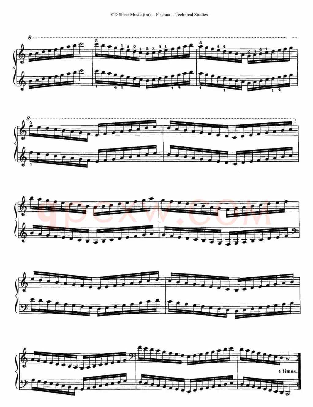 Technical Studies 60 Progressive Exercises(60首钢琴循序渐进练习曲 P31——40)