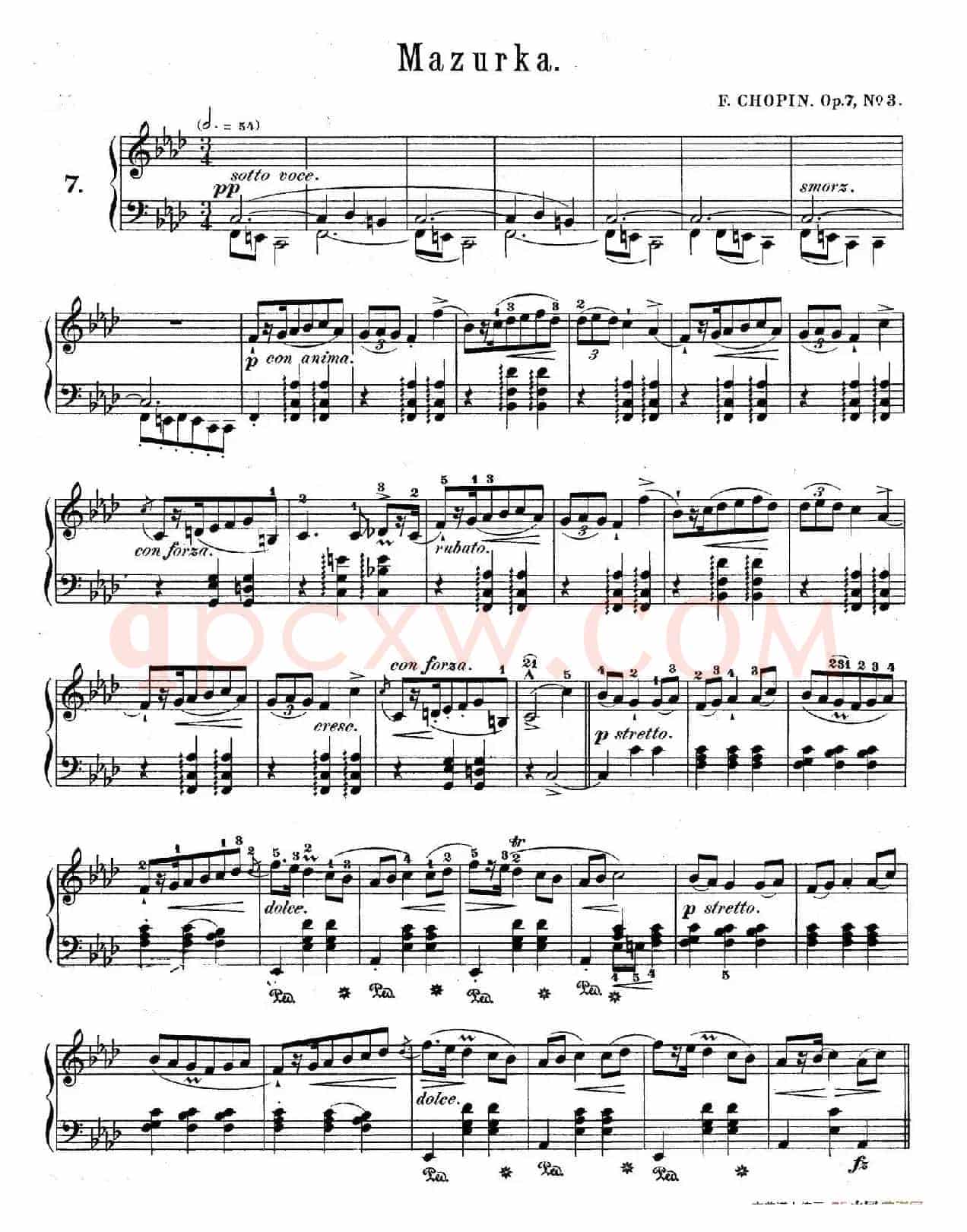 Mazurkas Op.7(5首玛祖卡舞曲·3)