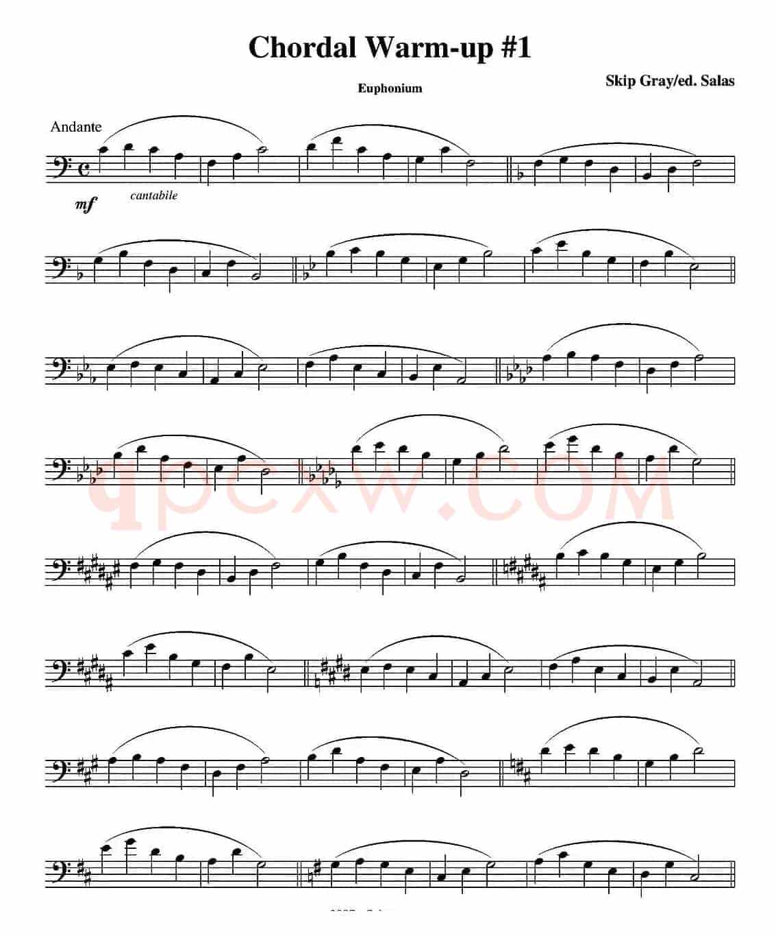 Chordal Warm-up  - Euphonium（大号练习教材选曲）