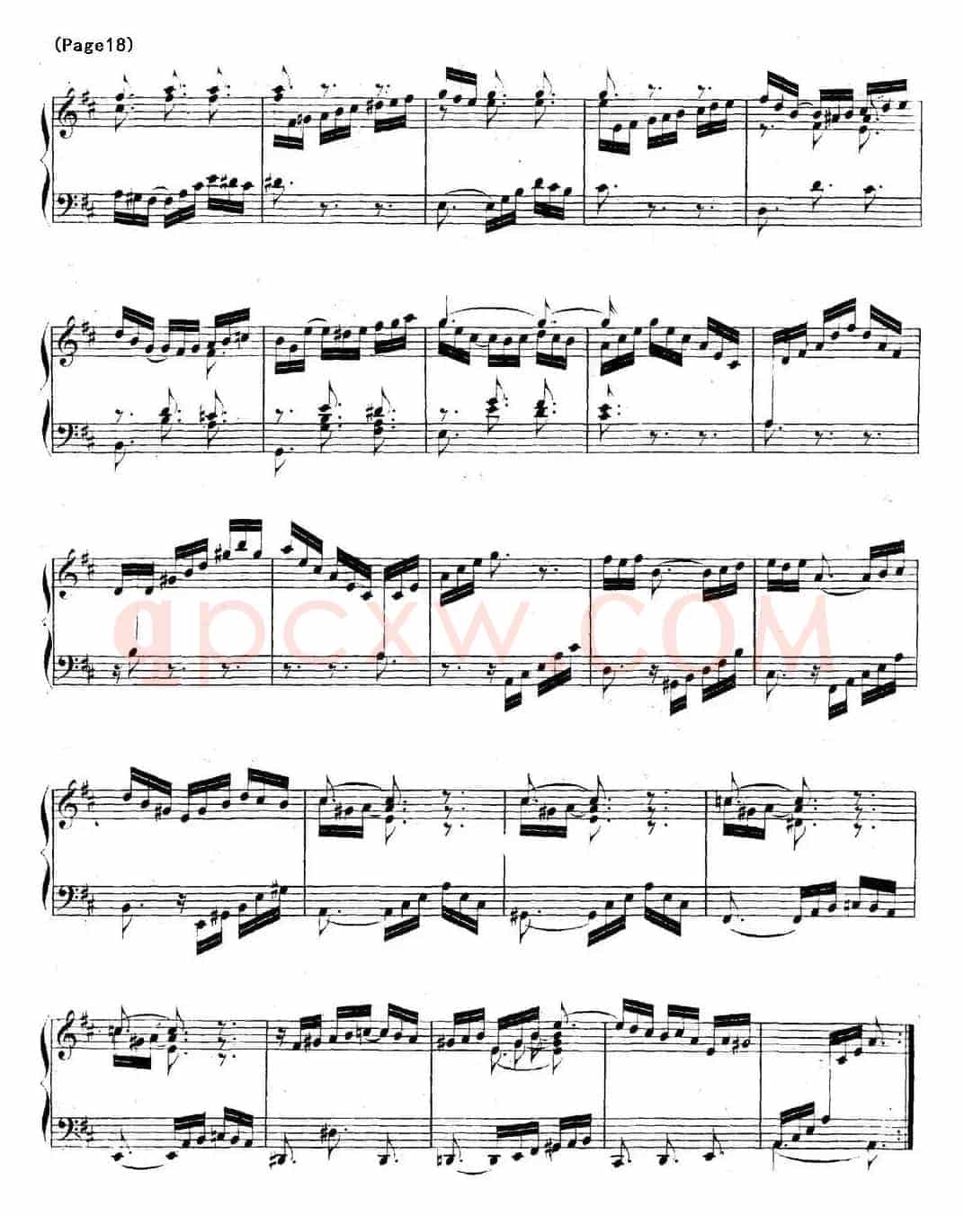 帕蒂塔6首德国组曲（No.4 D大调 巴赫 Partita D Major BWV 828）