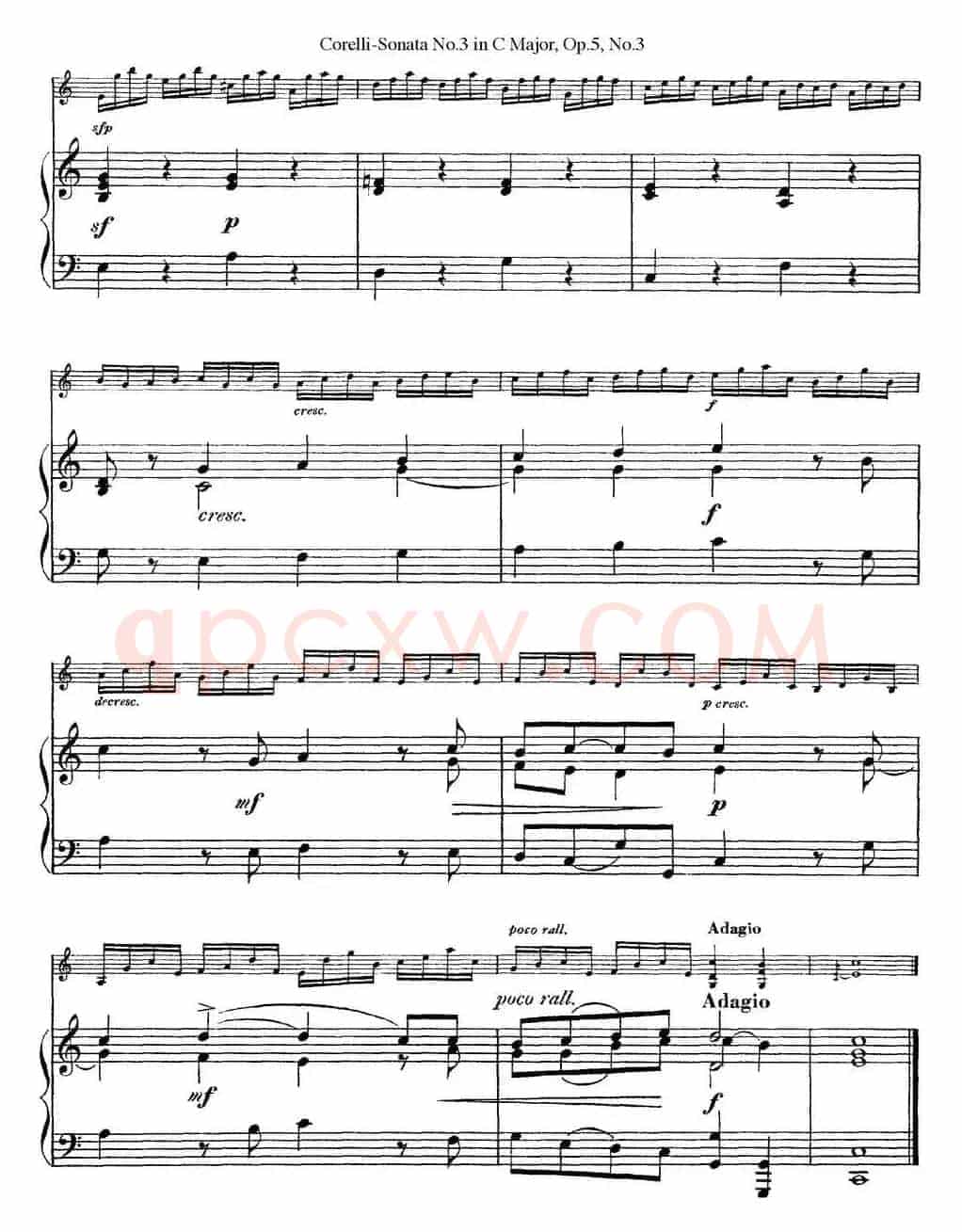 Sonata No.3 in C MajorOp.5 No.3（小提琴+钢琴伴奏）