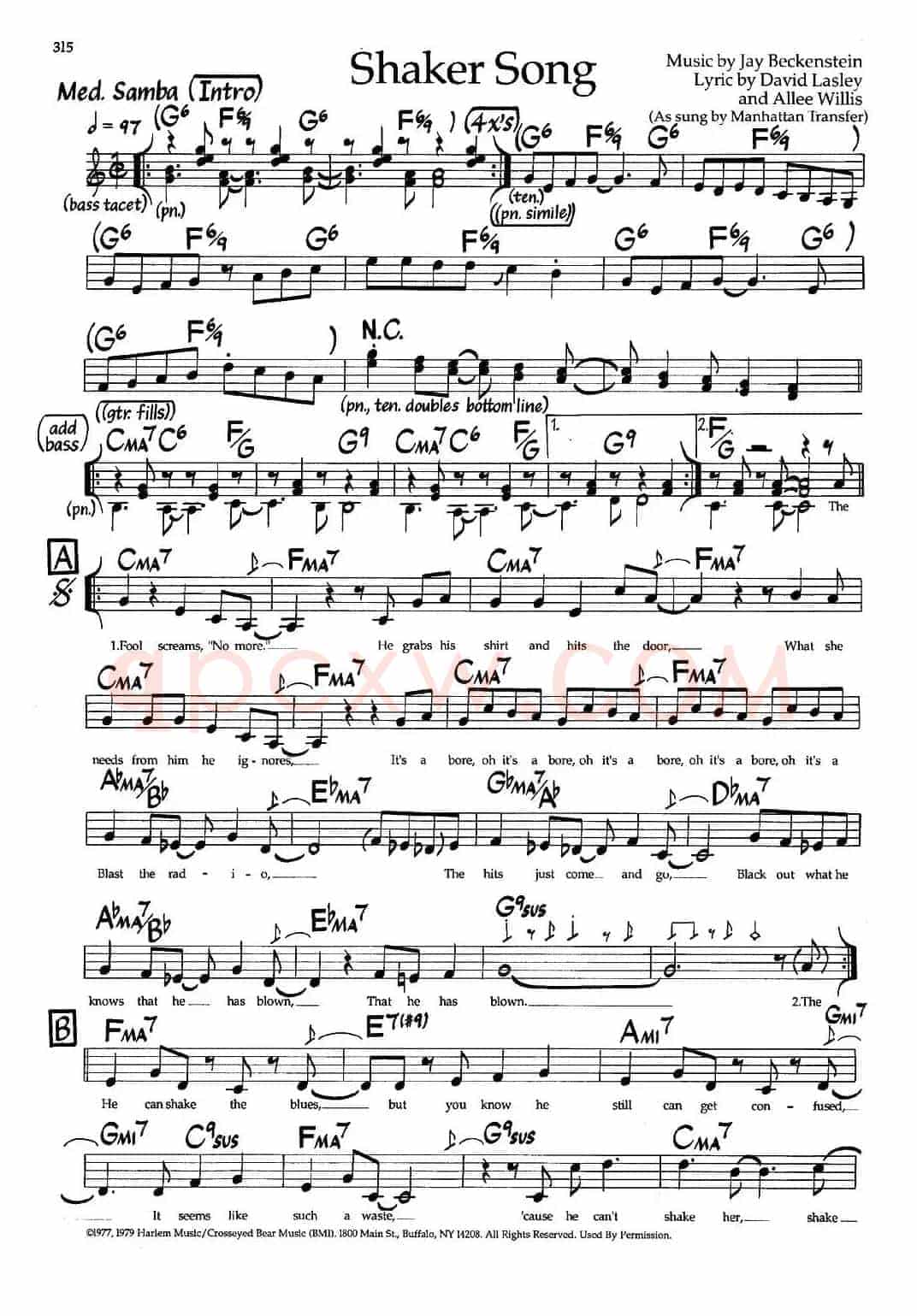 Shaker Song（爵士钢琴曲）