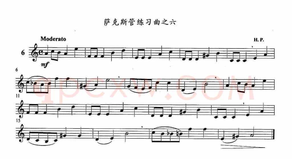 萨克斯管练习曲（1—10）