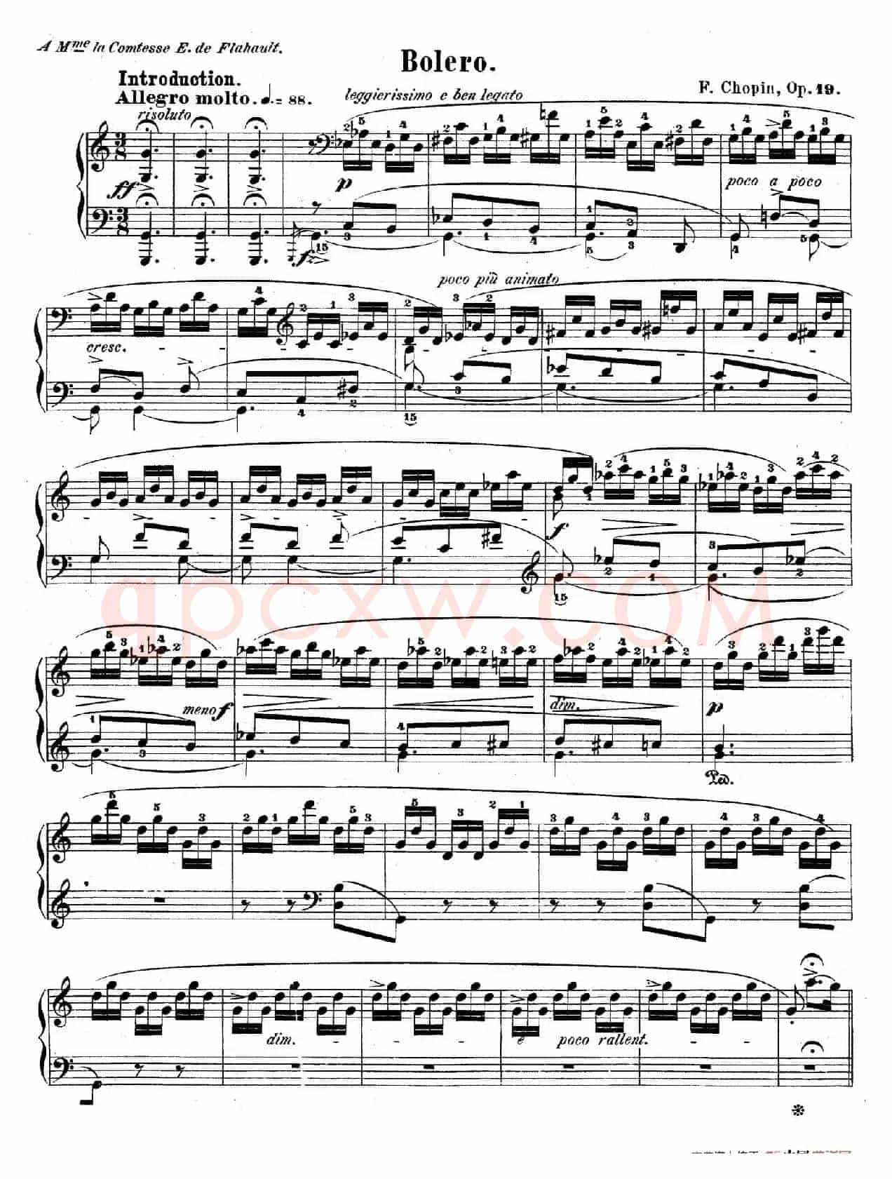Bolero in C Major Op.19（C大调波莱罗舞曲）