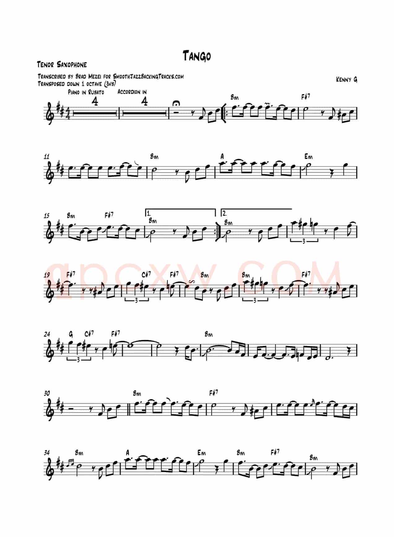 Tango（次中音萨克斯）