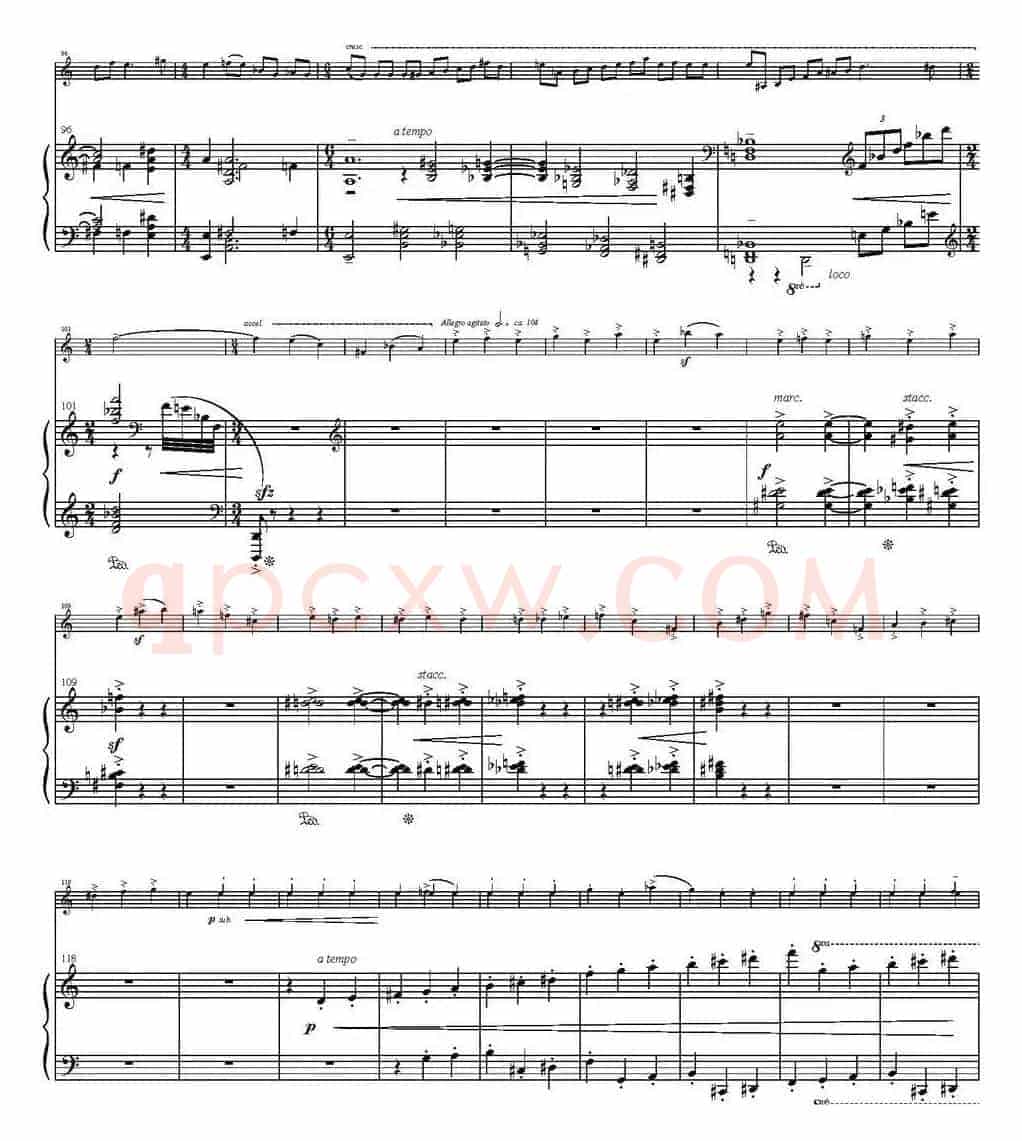 Sonata Poema aenigmaticum（小提琴+钢琴伴奏、4th movement）