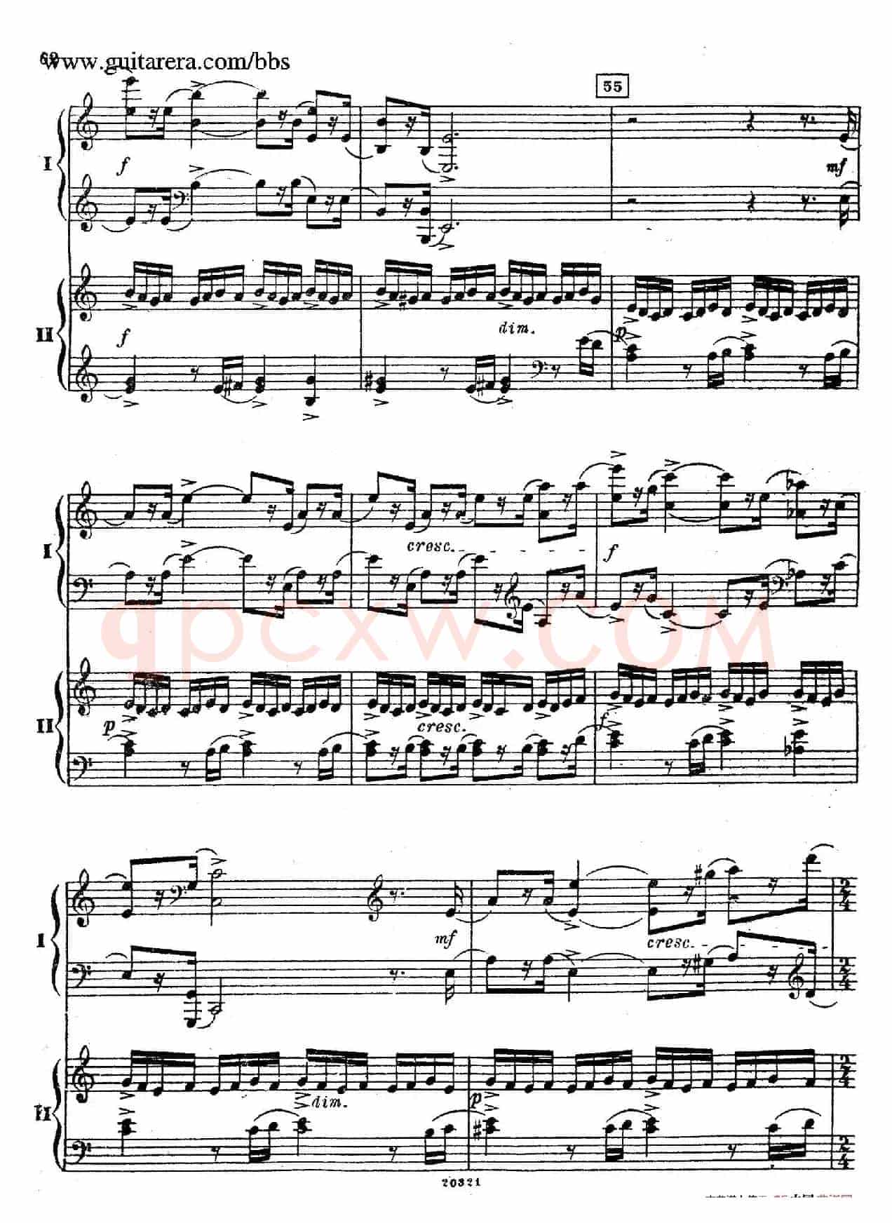 Rhapsody On A Theme Of Paganini Op.43(帕格尼尼主题狂想曲·双钢琴)(P61——87)