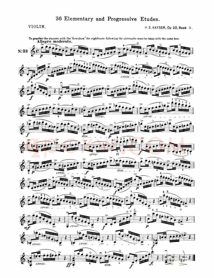开塞（KAYSER 36首小提琴练习曲之33）