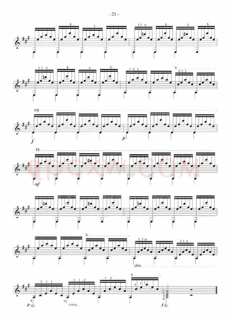 Mauro Giuliani《12 Studies,Op.48》（STUDY 12）