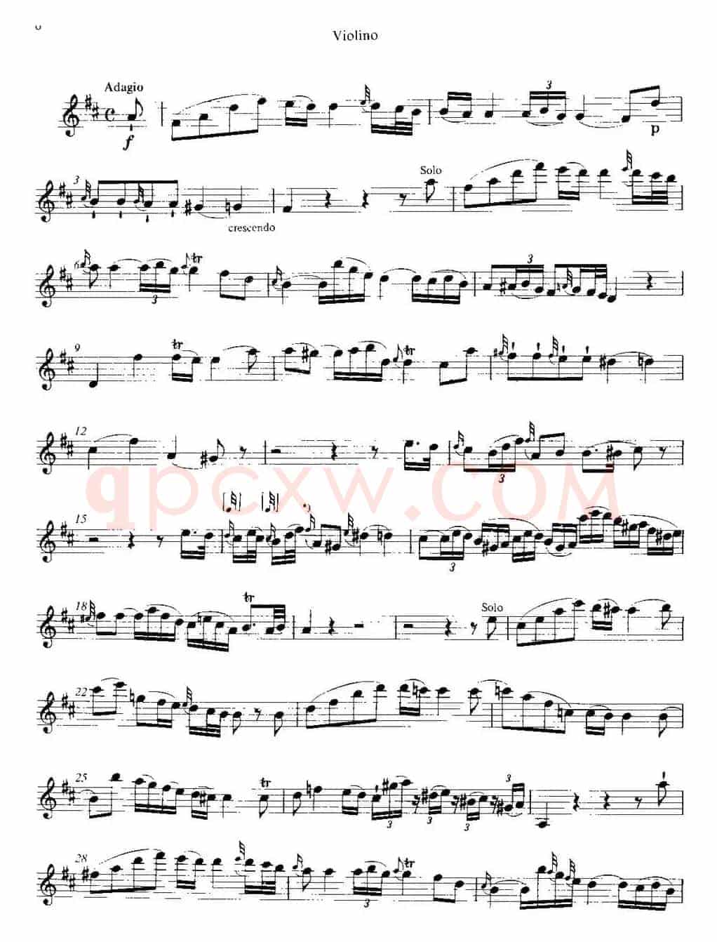 G大调第三小提琴协奏曲  KV216