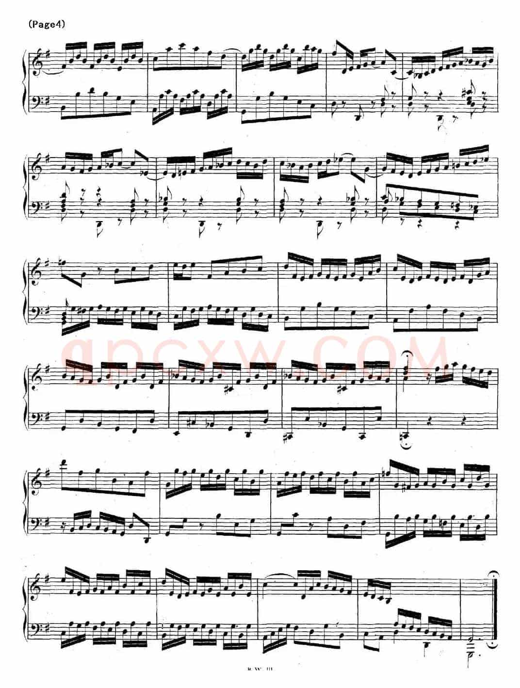 帕蒂塔6首德国组曲（No.5 G大调 巴赫 Partita G Major BWV 829）
