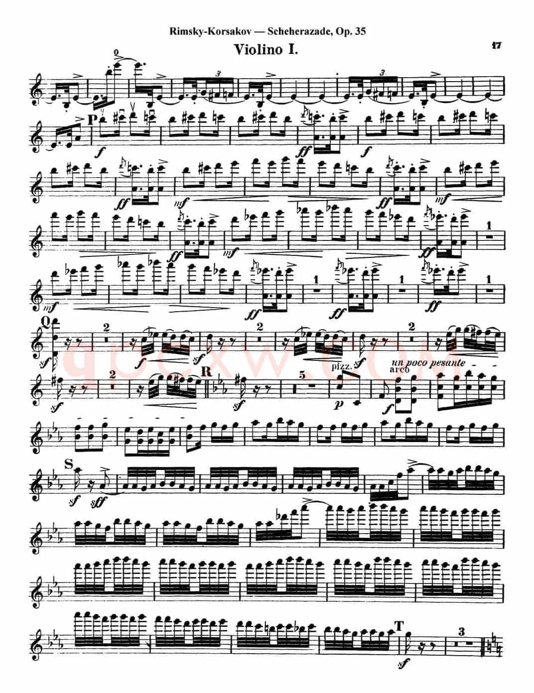Scheherazade(Ⅳ)Op.35(第一小提琴)