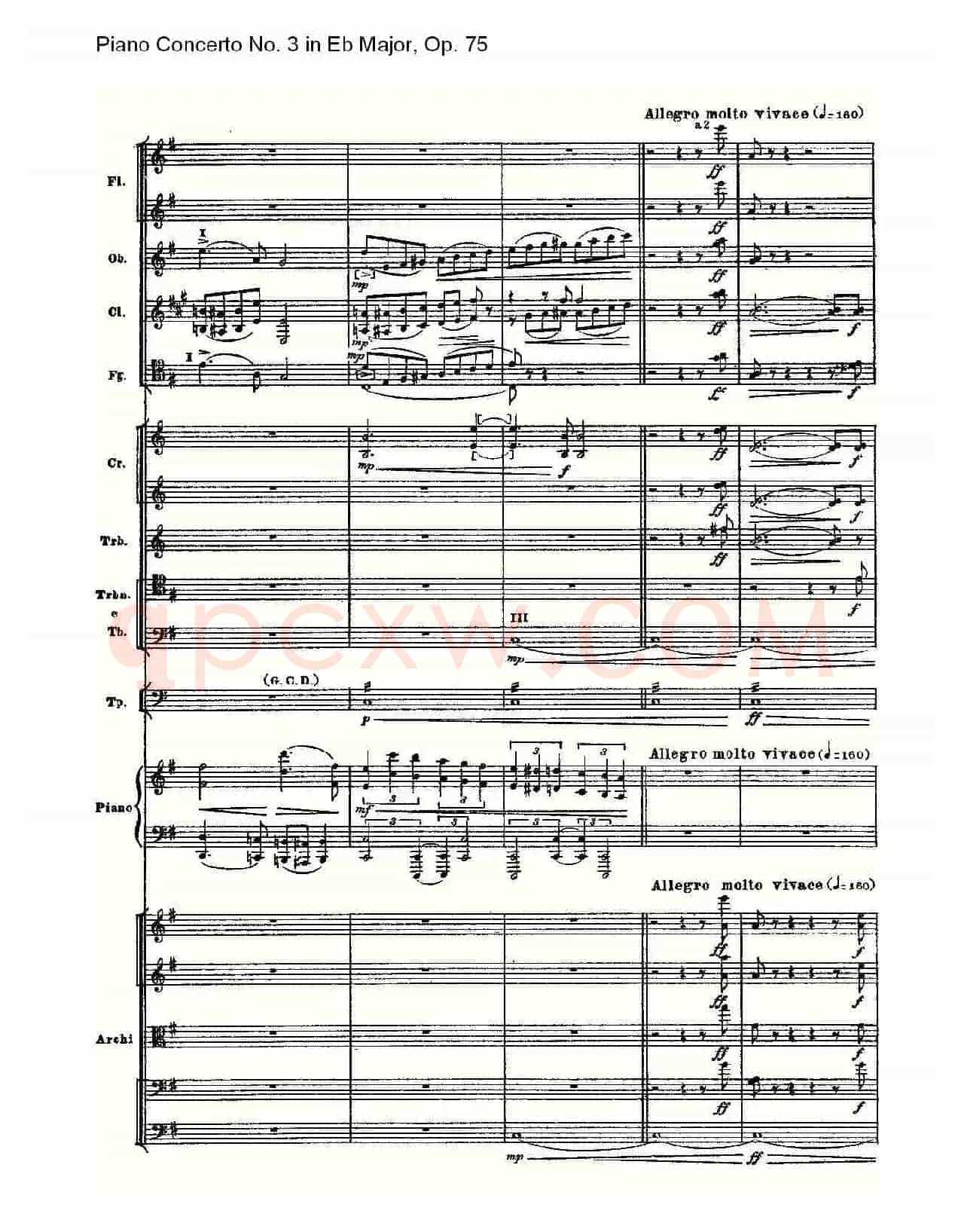Piano Concerto No.3 in Eb Major,Op.75(Eb大调第三钢琴协奏曲)