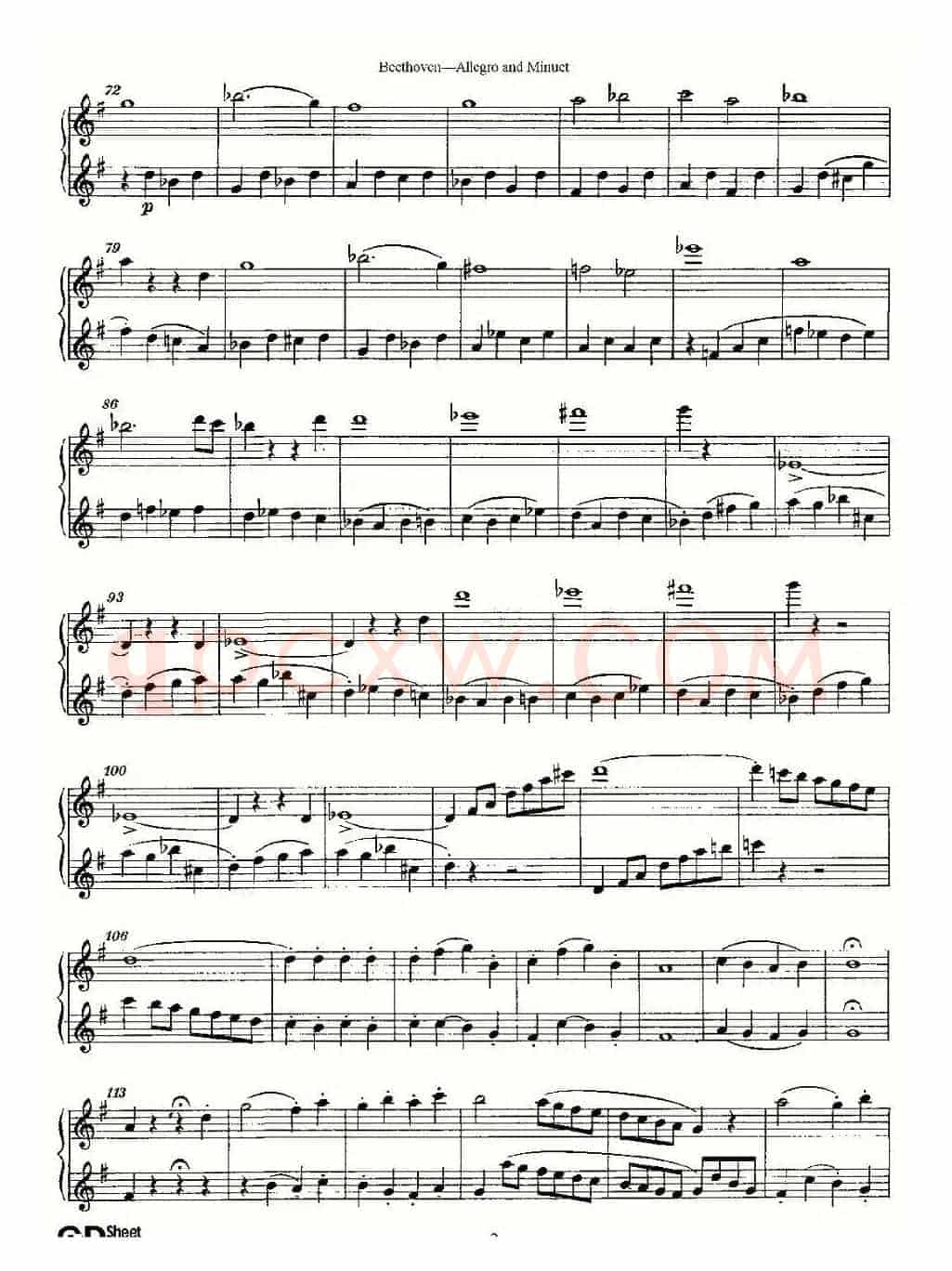 Allegro and Minuet（快板及小步舞曲）