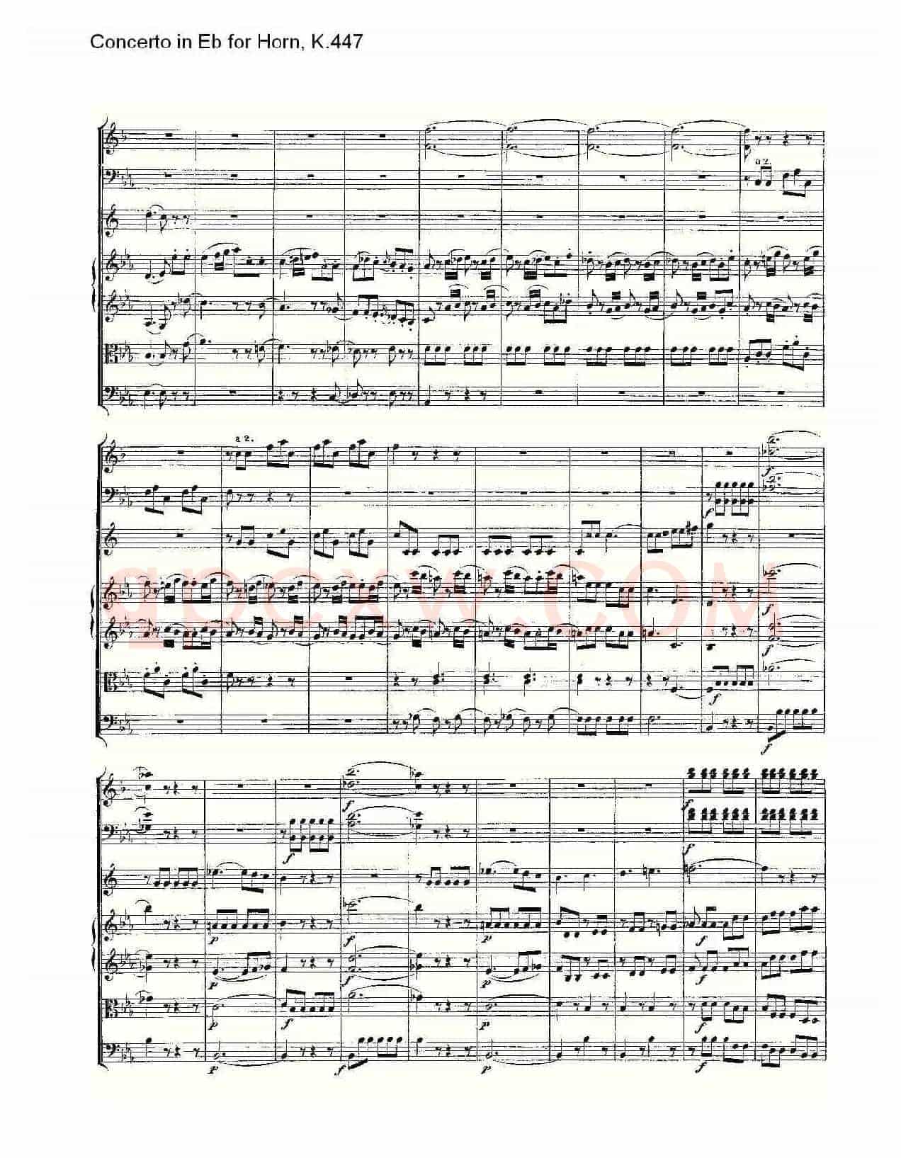 Concerto in Eb for Horn, K.447(Eb调法国号协奏曲, K.447)