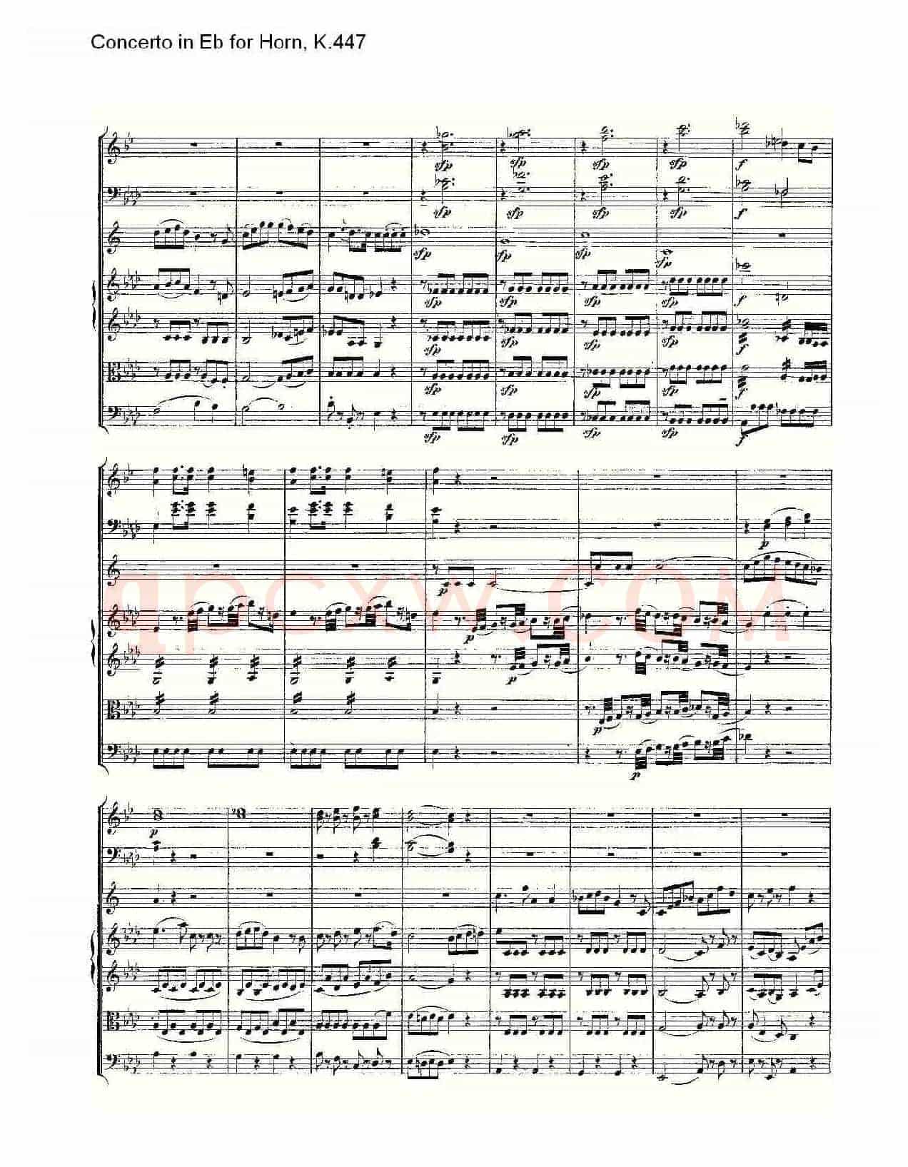 Concerto in Eb for Horn, K.447(Eb调法国号协奏曲, K.447)