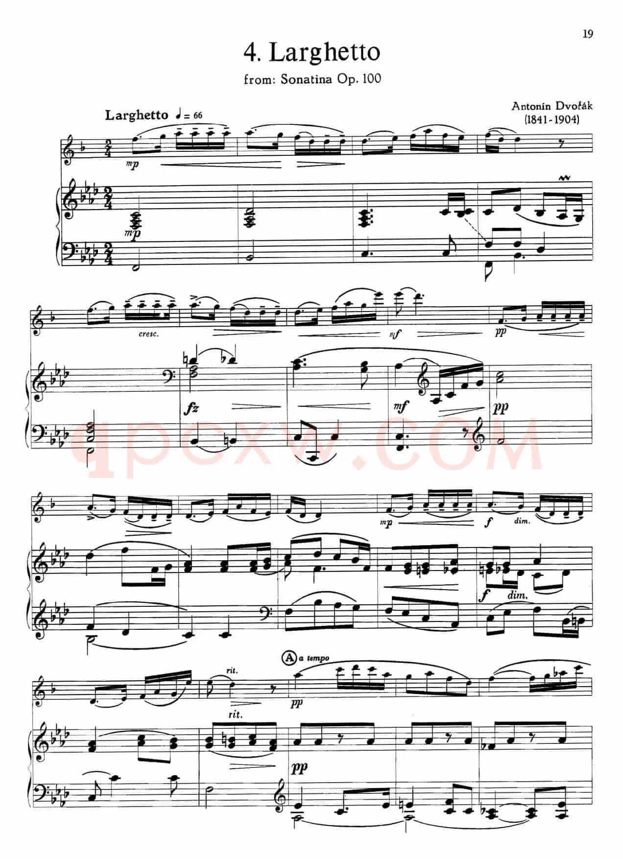 15首古典萨克斯独奏曲：4、Larghetto（中音萨克斯+钢琴伴奏）