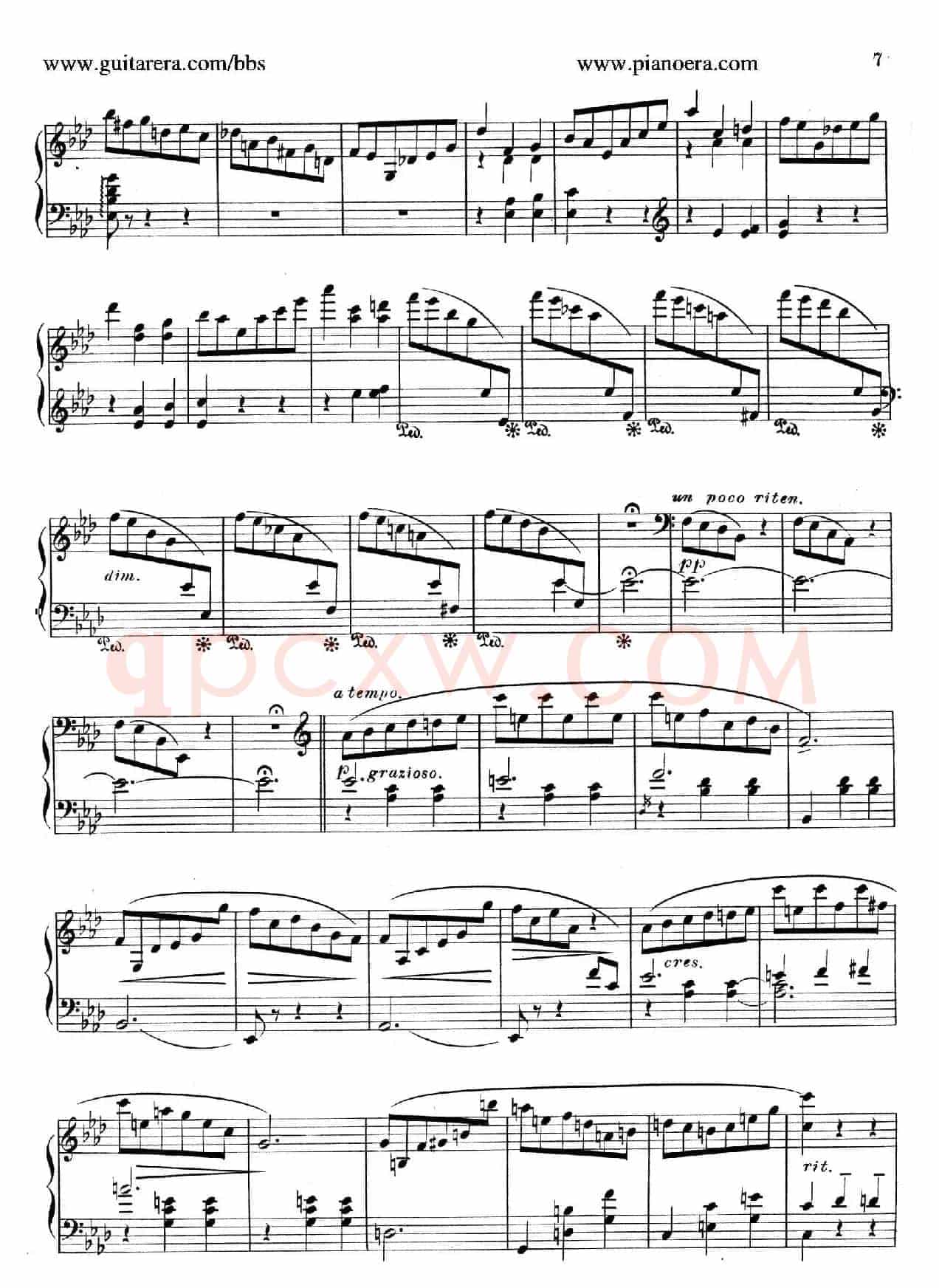 Valse Brillante in A Flat Major(降A大调华丽圆舞曲)
