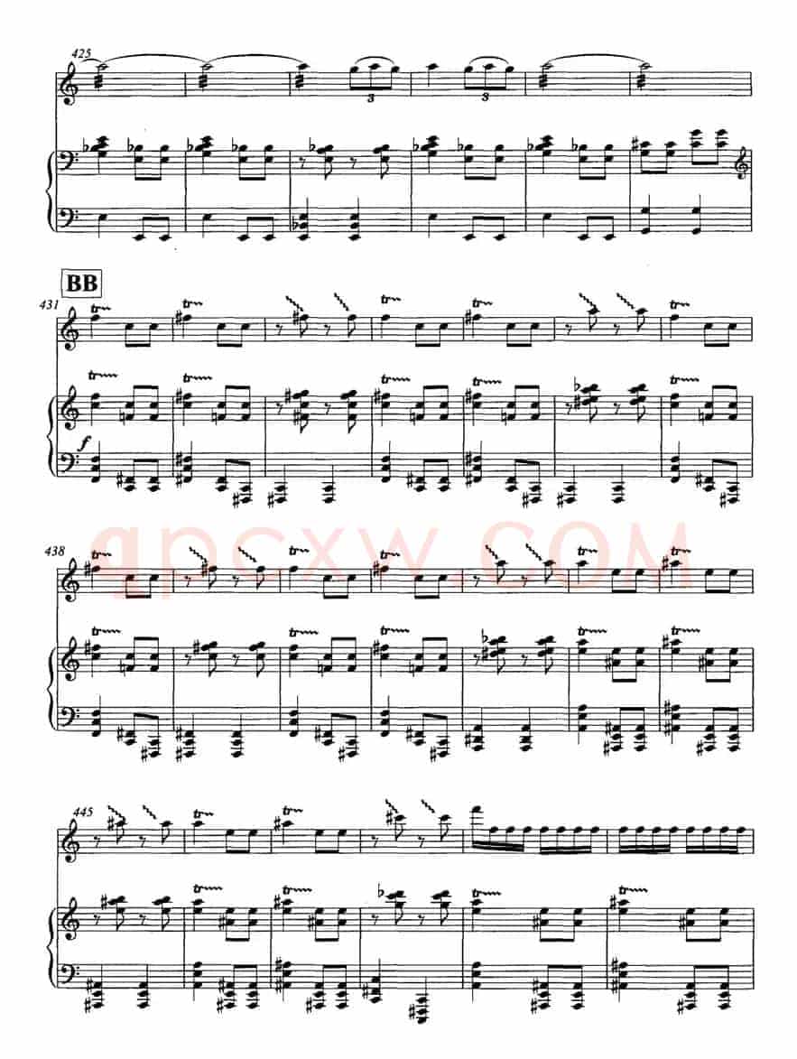 飞歌（笛子协奏曲+钢琴伴奏)P21—3）
